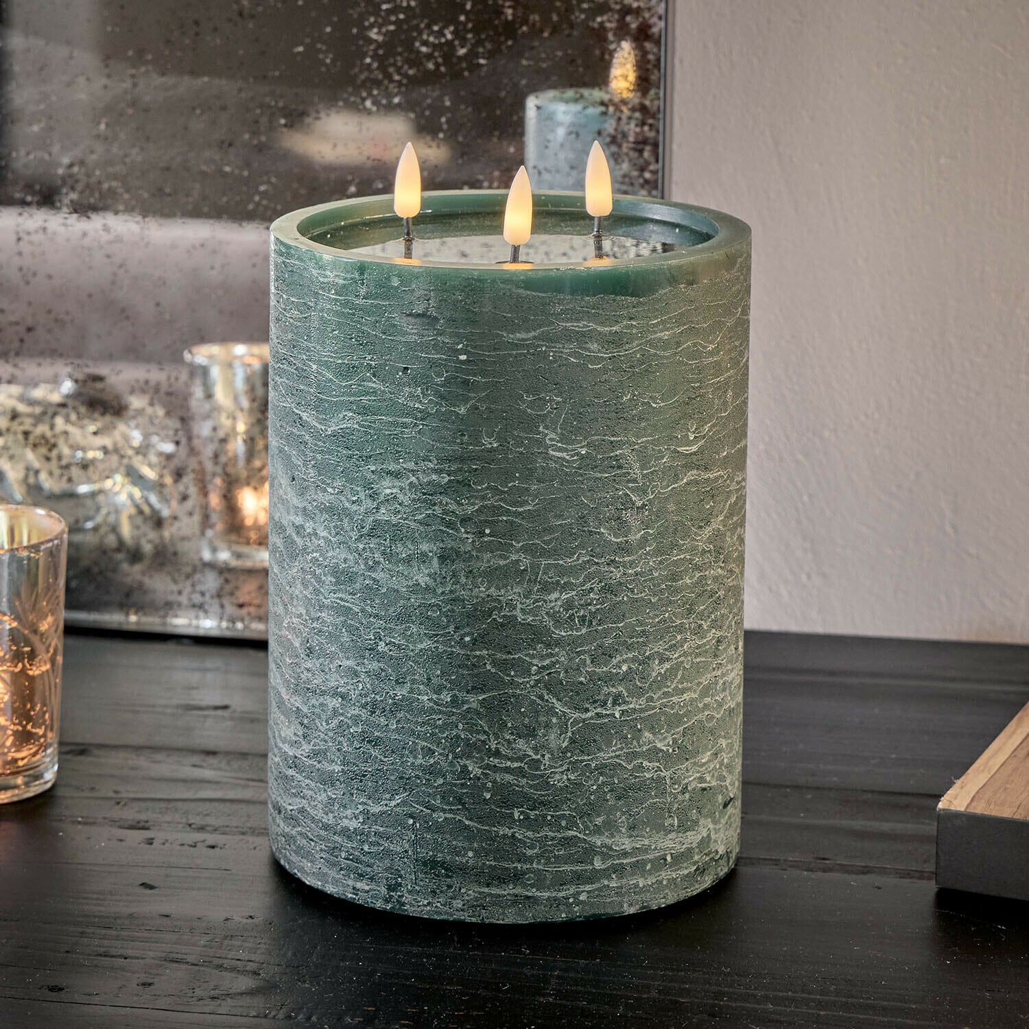 Set de 4 velas LED cilíndricas Chelun