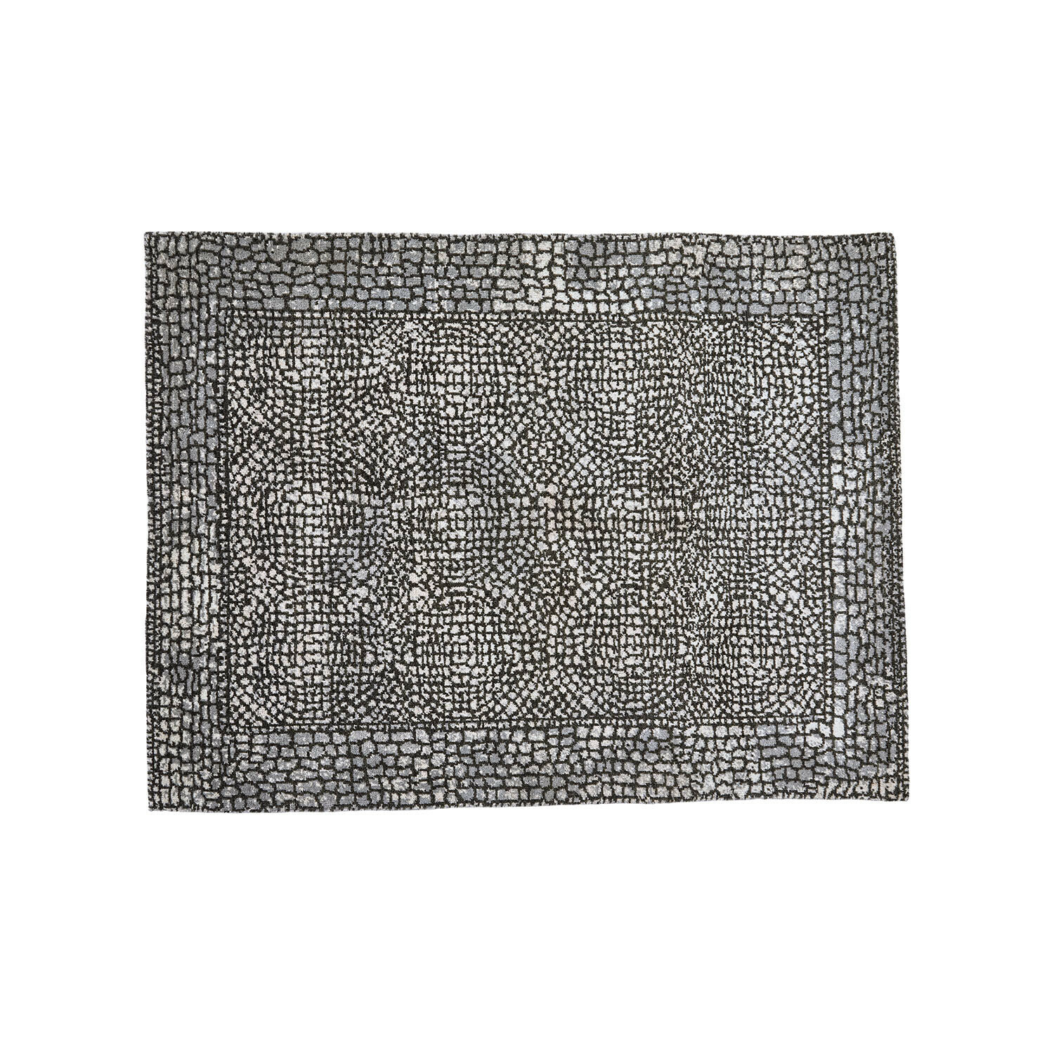 Alfombra Vermont Alfombra con diseño de piedra en tonos grises y negros, decoración moderna para interiores
