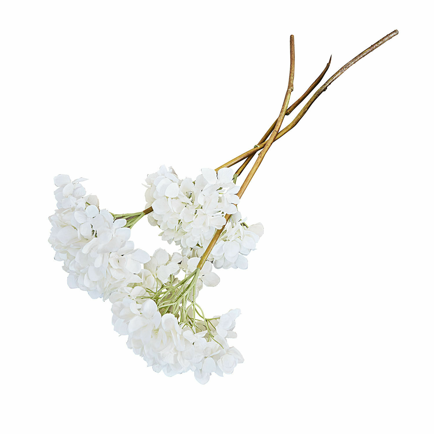 blanco/verde Set de 3 flores decorativas Amarente blancas con tallos verdes para decoración interior