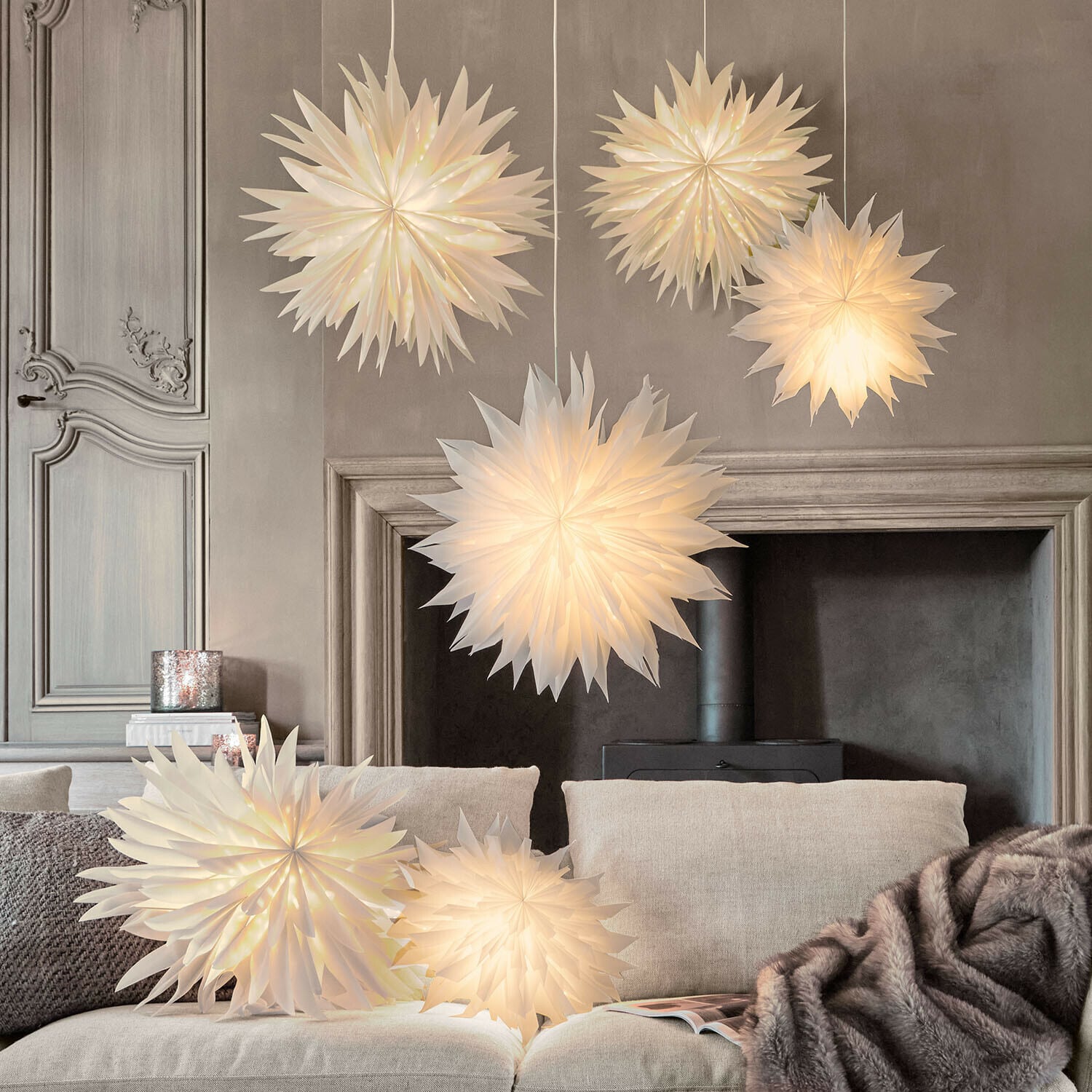 Estrella luminosa de papel Ylmera