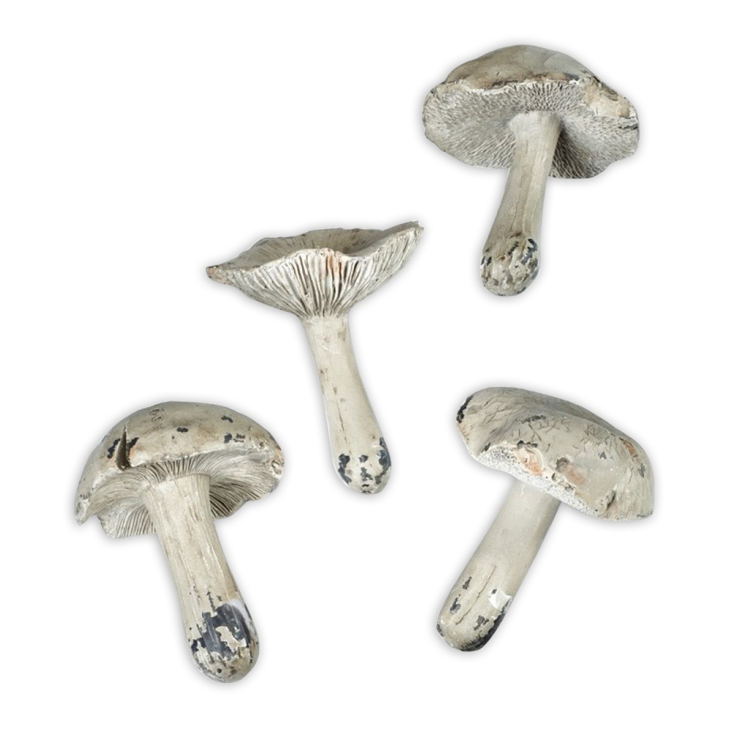 Set de 4 setas decorativas Joca Setas decorativas grises con superficie envejecida, adorno para interiores y jardines