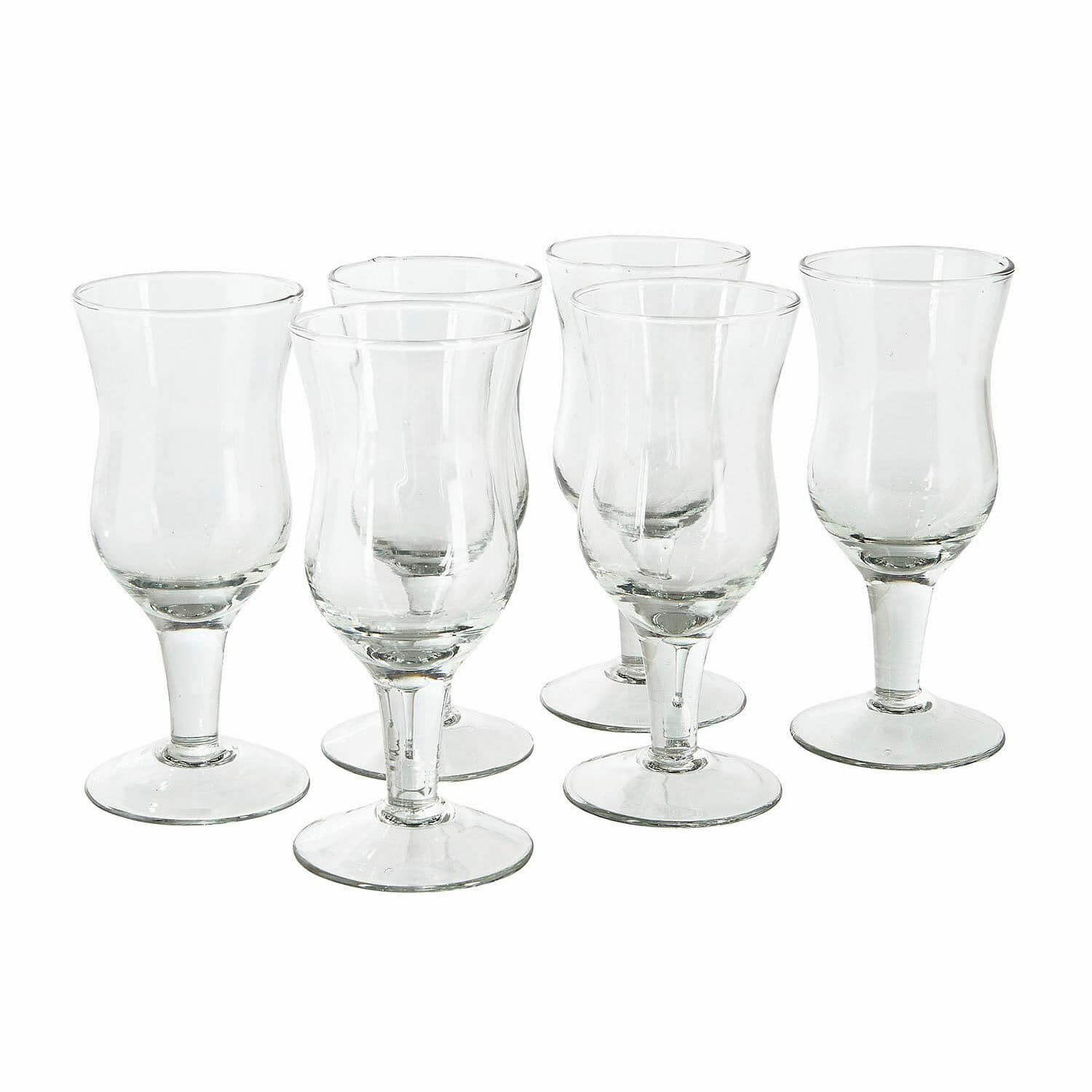Set de 6 vasos Gaëtane Juego de seis vasos transparentes de vidrio con pie para bebidas alcohólicas