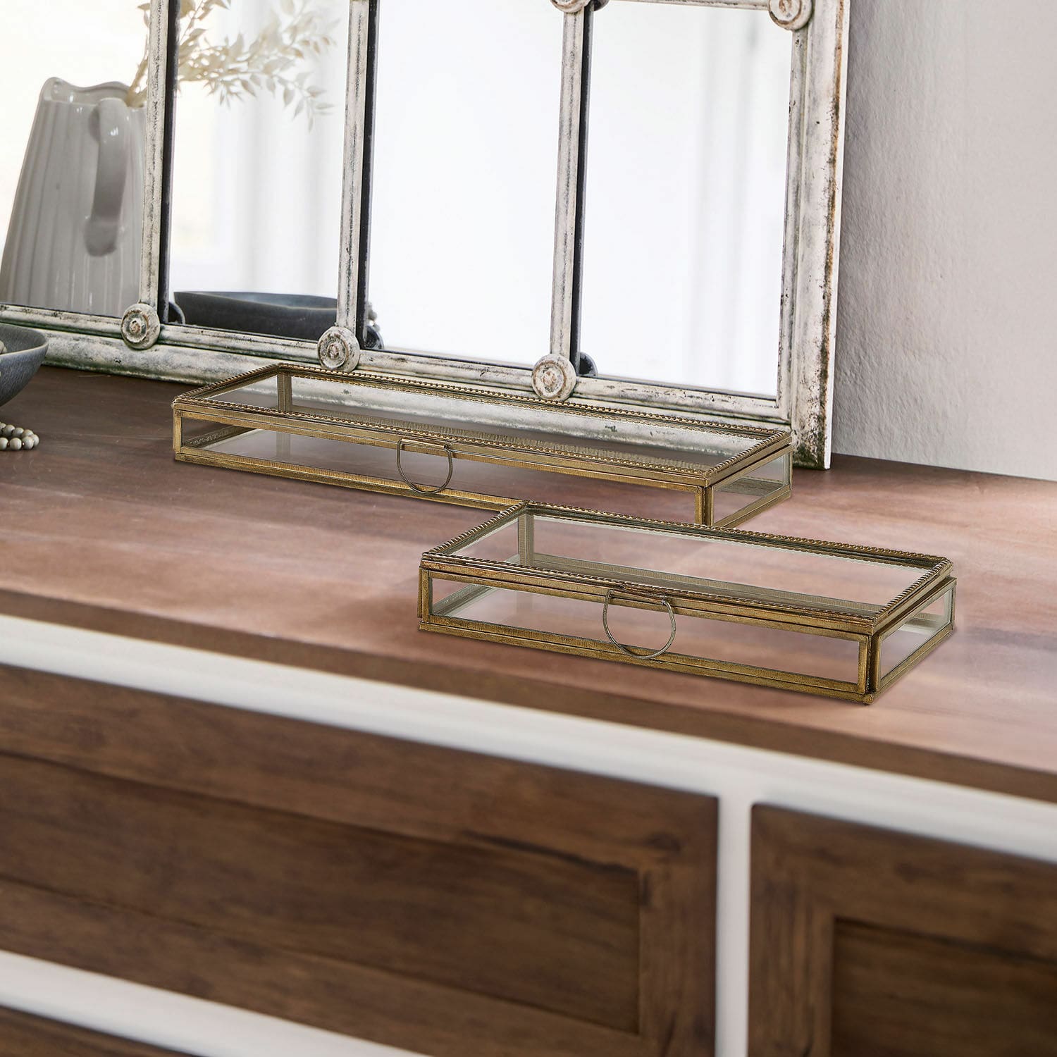 Set de 2 cajas de cristal Isvento
