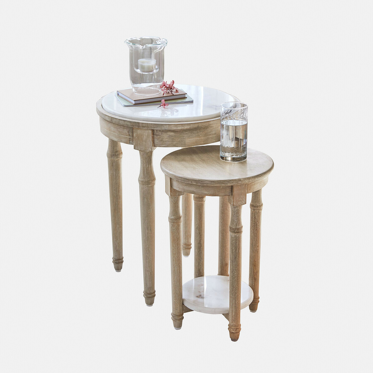 Set de 2 mesas auxiliares Camélune