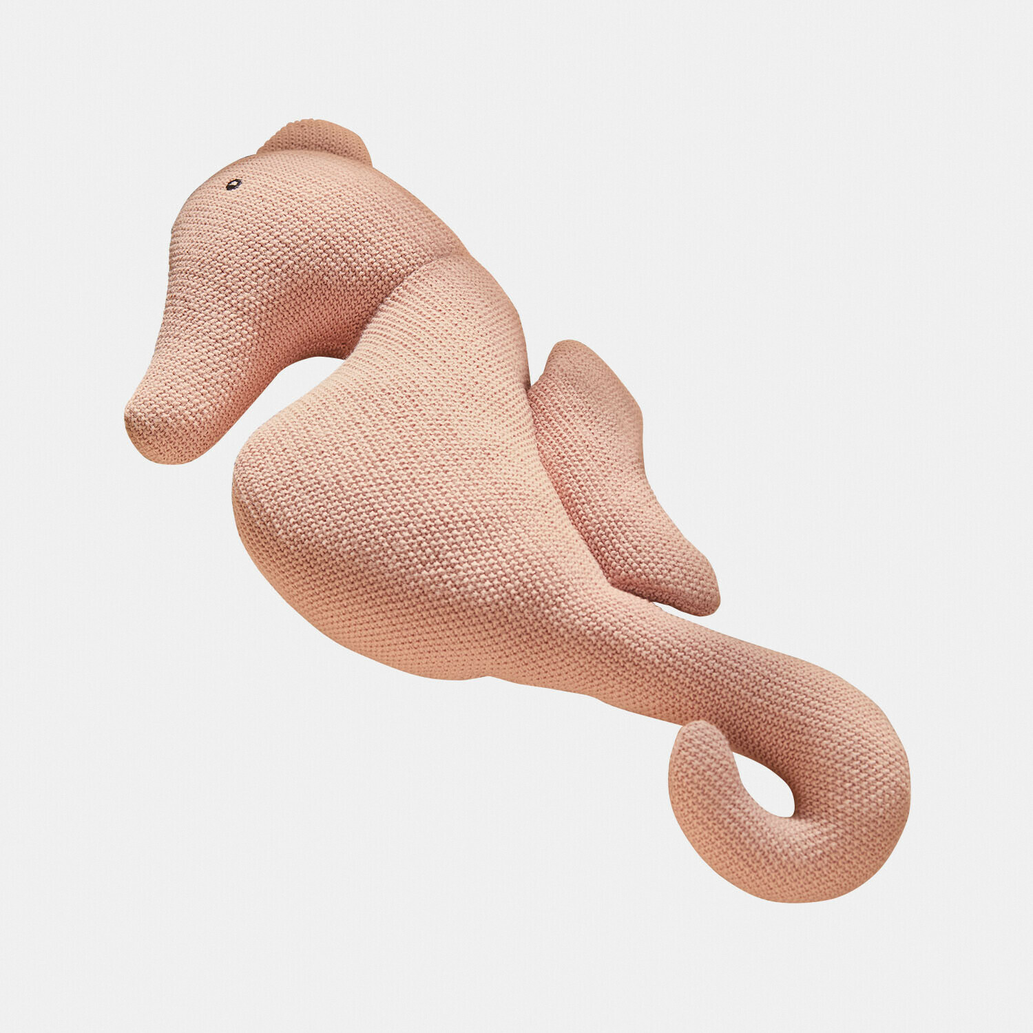 Caballito de mar de peluche rosa tejido para decoración y juguete infantil