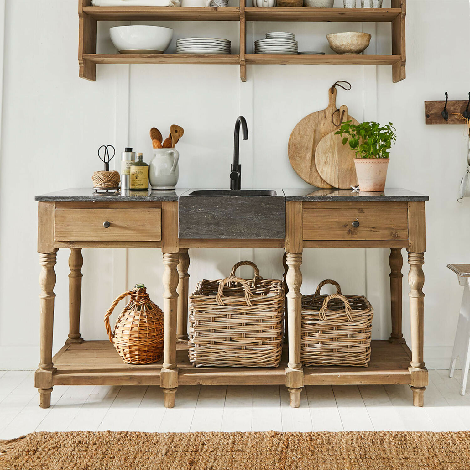 Mueble de cocina con fregadero Bergenfield