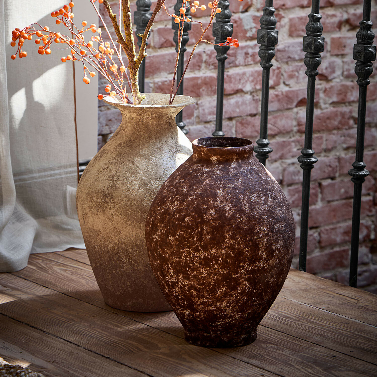 Set de 2 jarrones decorativos Geraard Set de 2 jarrones decorativos Geraard