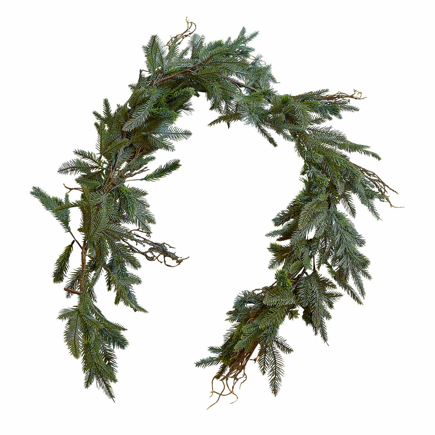 Guirnalda Dolomera Corona decorativa de ramas verdes de pino para decoración navideña en interiores