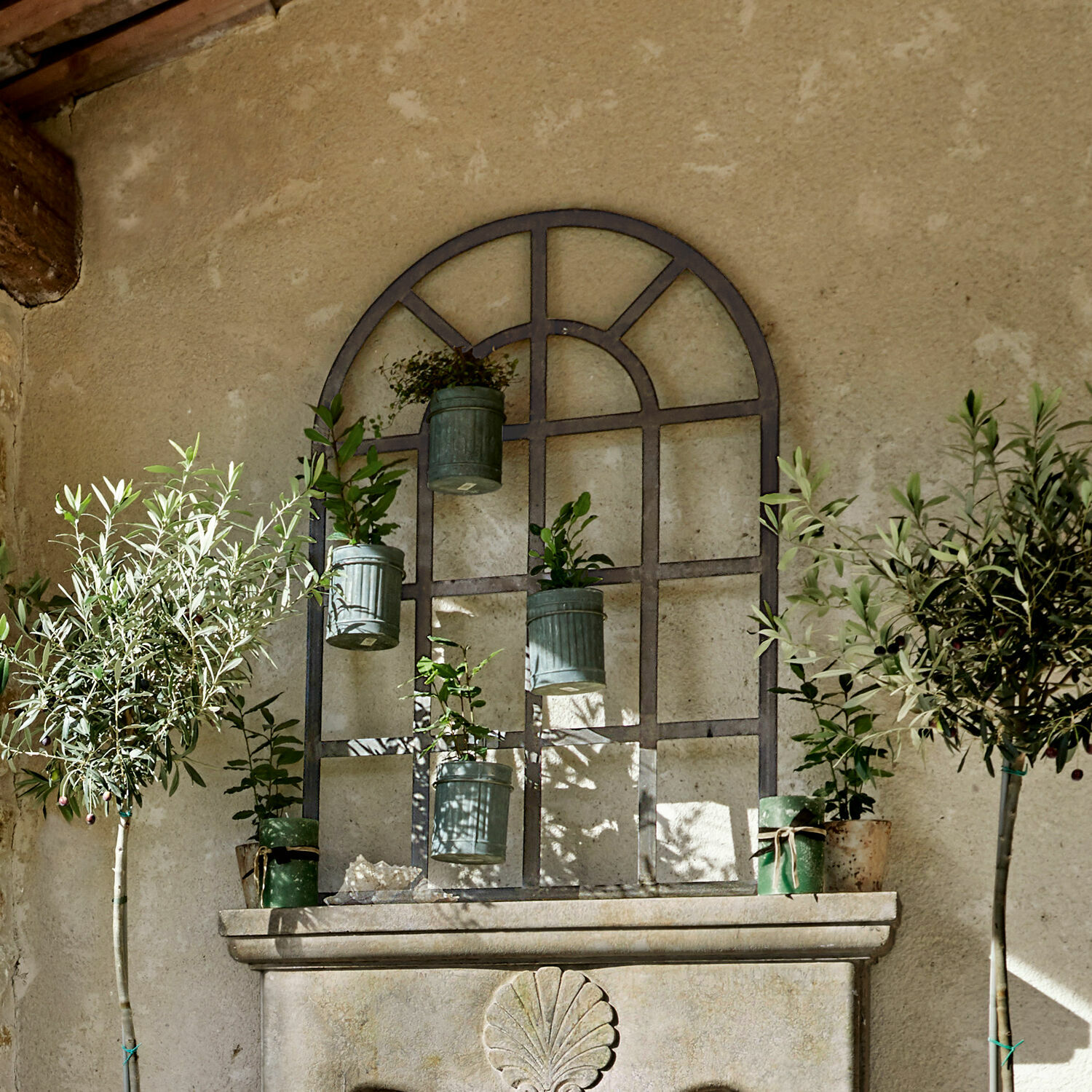 Soporte de pared para plantas Villandor