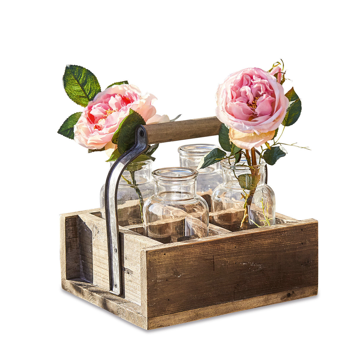 Set de 4 jarrones con cesta Reverie