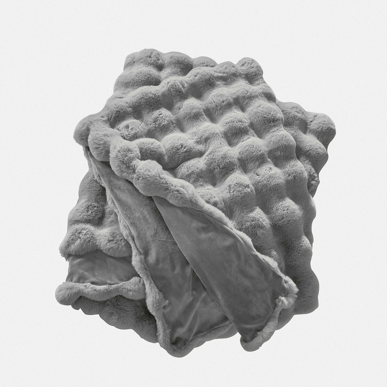 gris Manta gris Zalina de felpa suave con reverso de terciopelo para un ambiente acogedor
