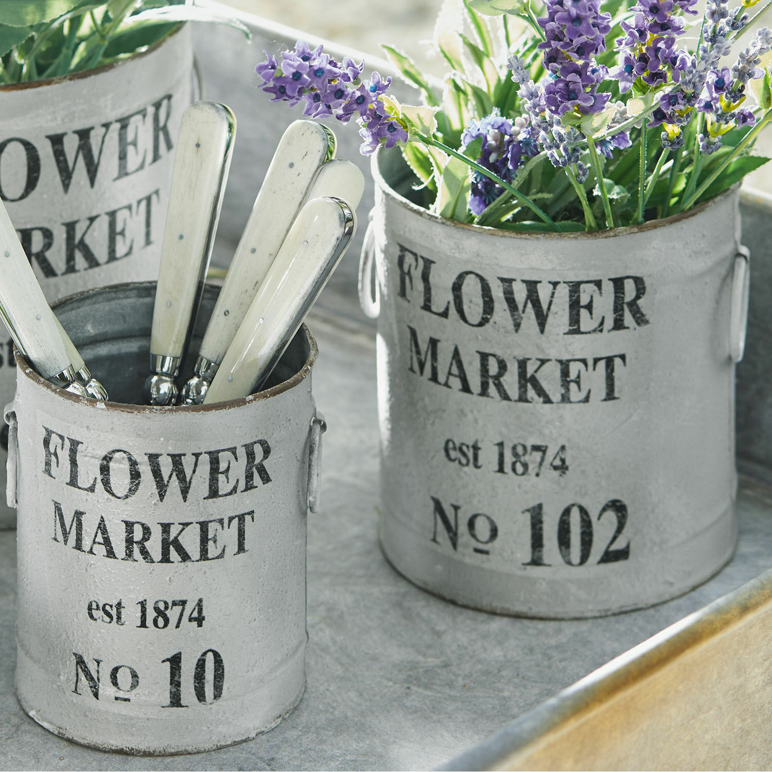 Set de 3 maceteros Flower Market