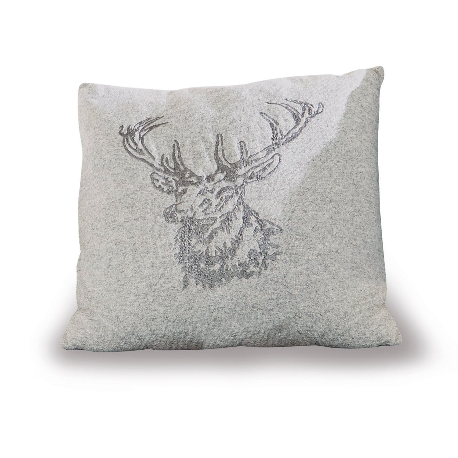 Funda de cojín Dario Cojín gris de material suave con bordado de ciervo, decoración para el hogar, textil doméstico
