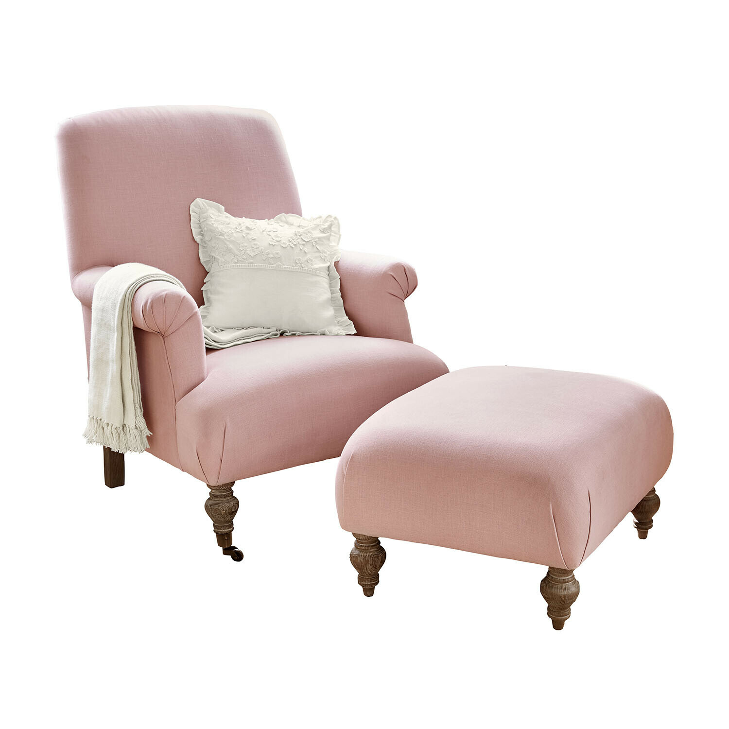 Sillón con reposapiés Rose de Lumière