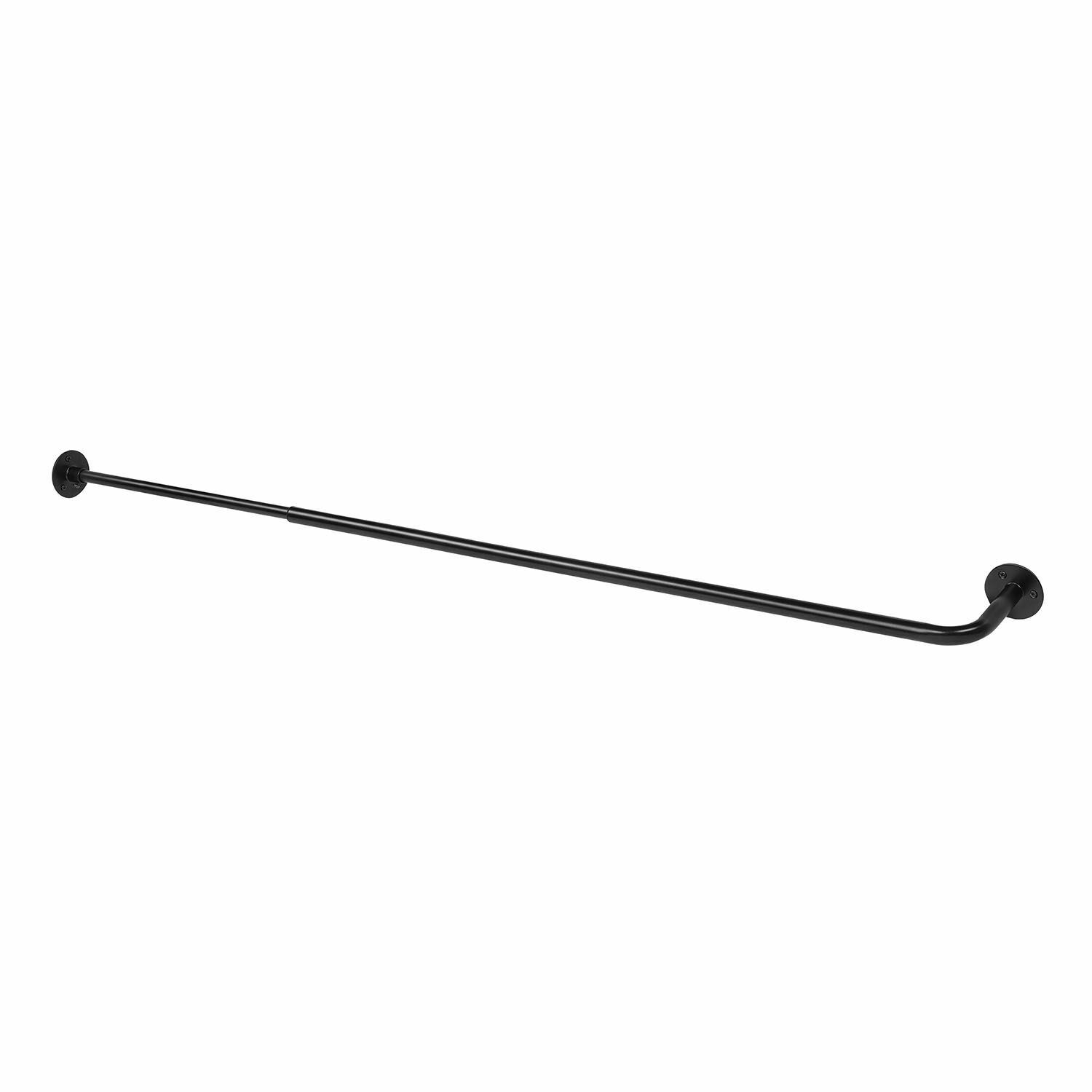 Set de 2 barras de cortina angulares con soportes Belarune