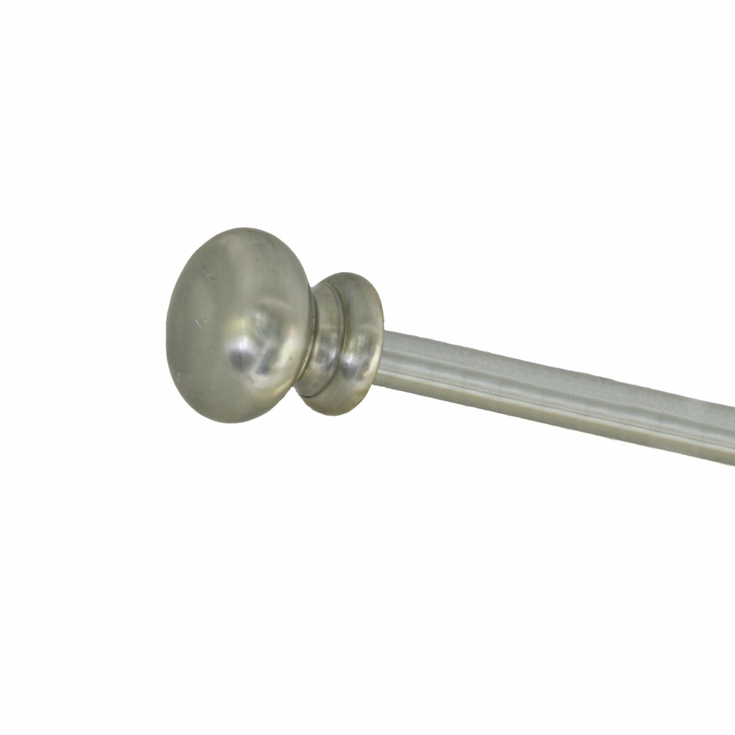plata Barra de cortina Henderson de metal plateado con remate redondo para colgar cortinas