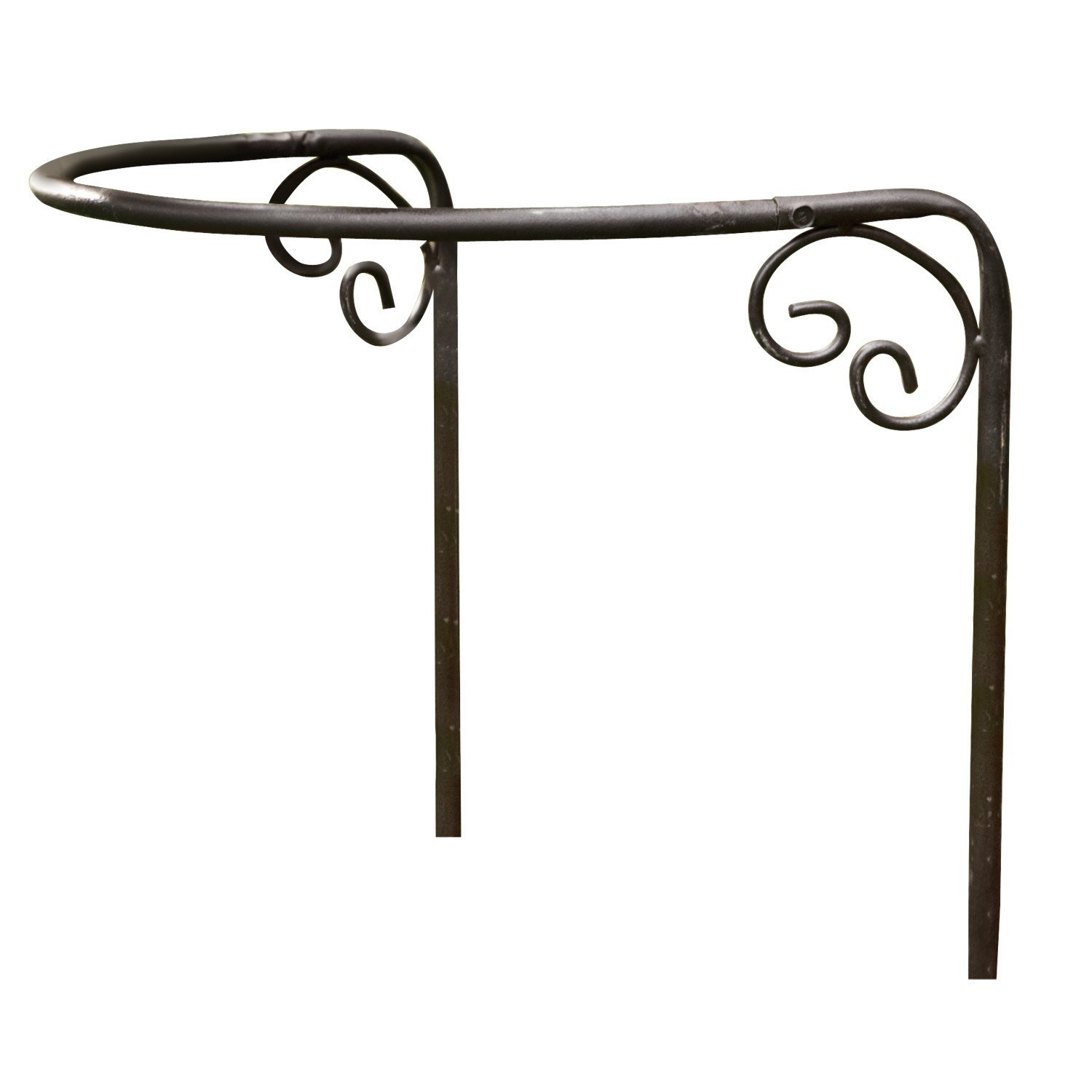 Soporte para rosas Cunfin Soporte metálico negro con adornos en espiral para plantas en jardín o balcón
