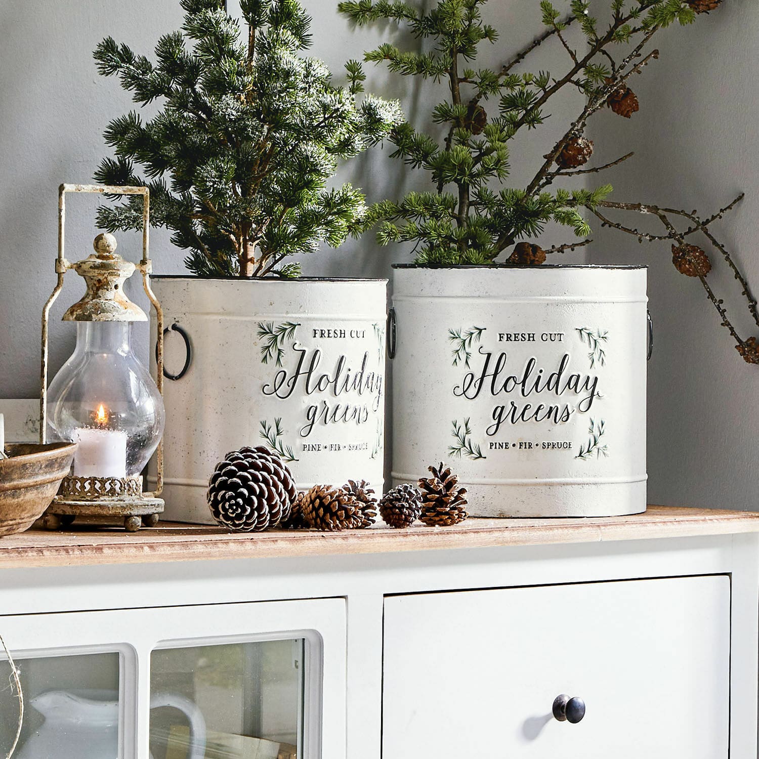 Set de 2 macetas Holiday Greens
