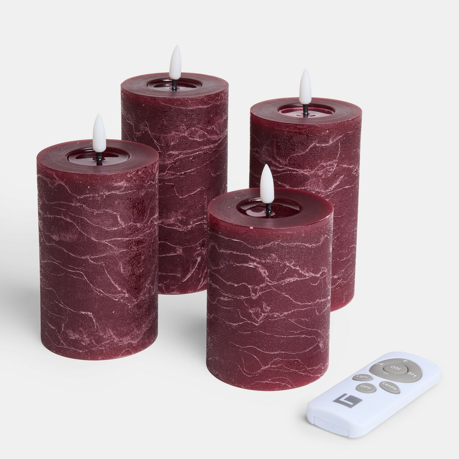 Set de 4 velas LED tipo pilar Ljusvik
