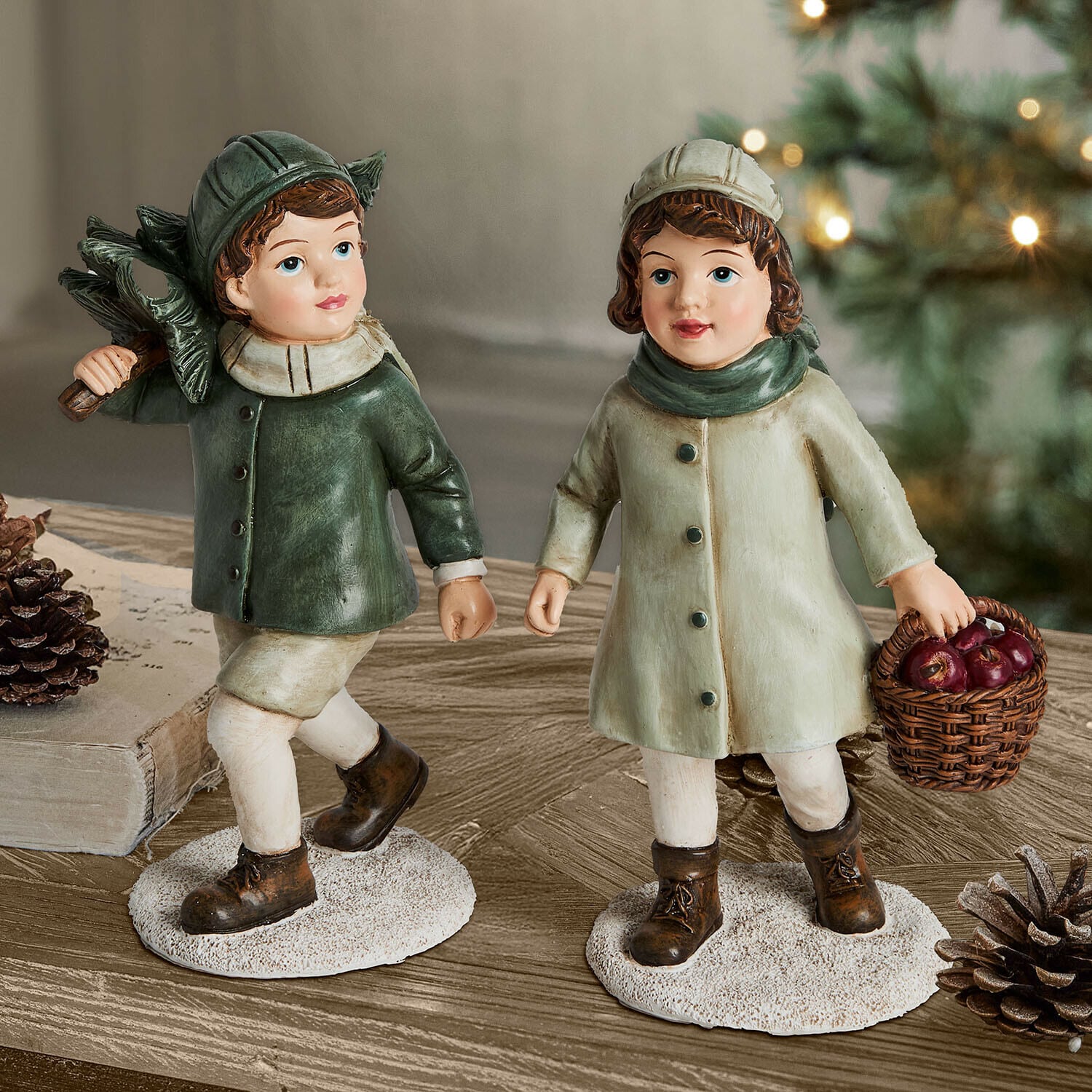 Set de 2 niños decorativos Jaquese