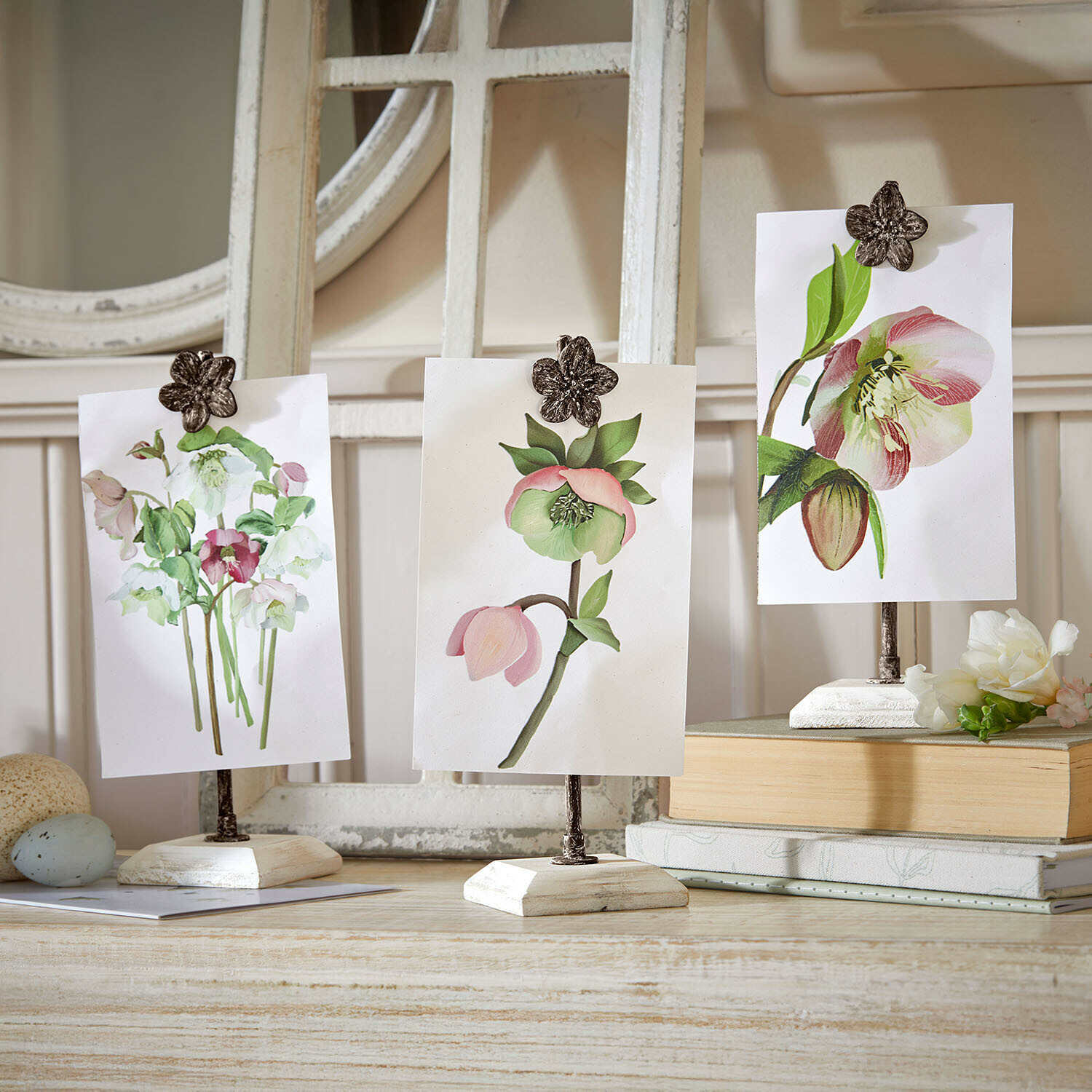 Set de 3 cuadros con soporte Serafinas