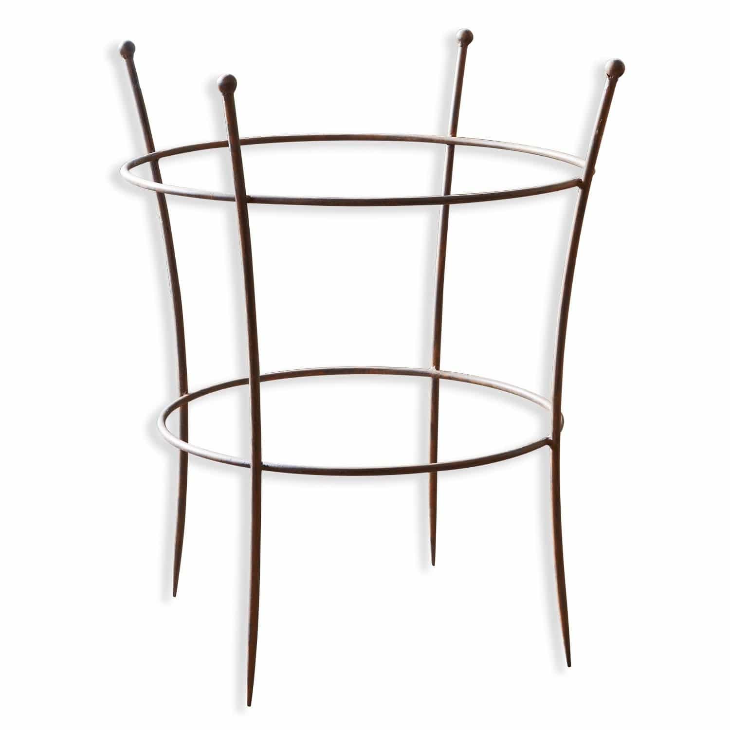 Enrejado Hearne Soporte metálico para macetas en color marrón óxido, estructura ligera para jardín y hogar