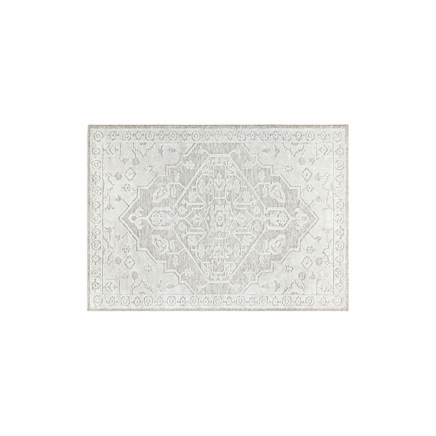 Alfombra Armidale Alfombra decorativa gris claro con diseño oriental, material suave para sala de estar