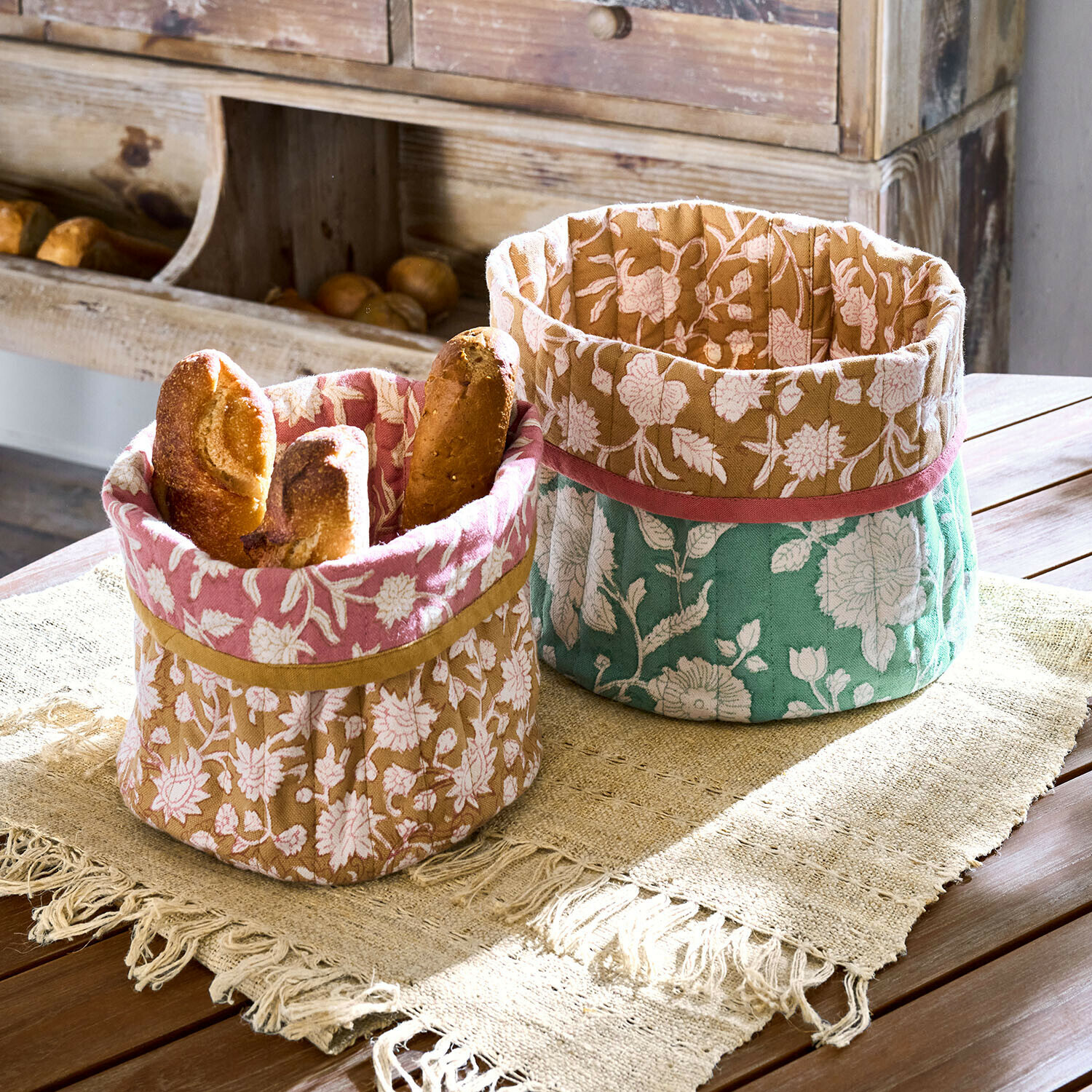 Set de 2 cestas Fleuronnes