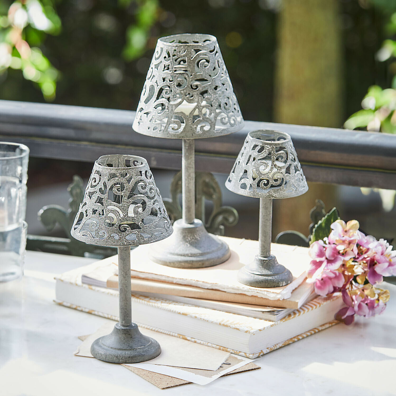 Set de 3 portavelas Belori
