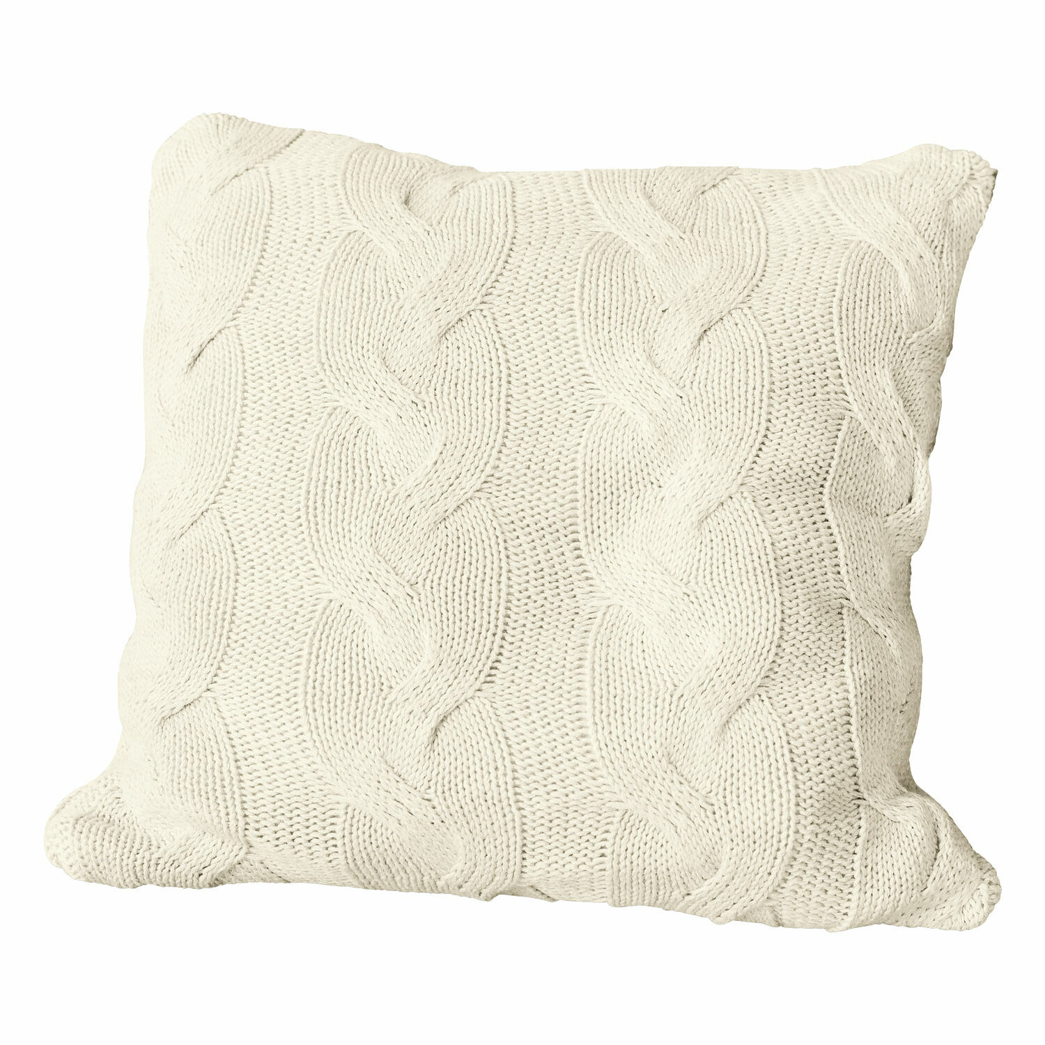 Funda de cojín Arnhem Cojín beige de algodón tejido con diseño de trenza, suave y decorativo para sala de estar