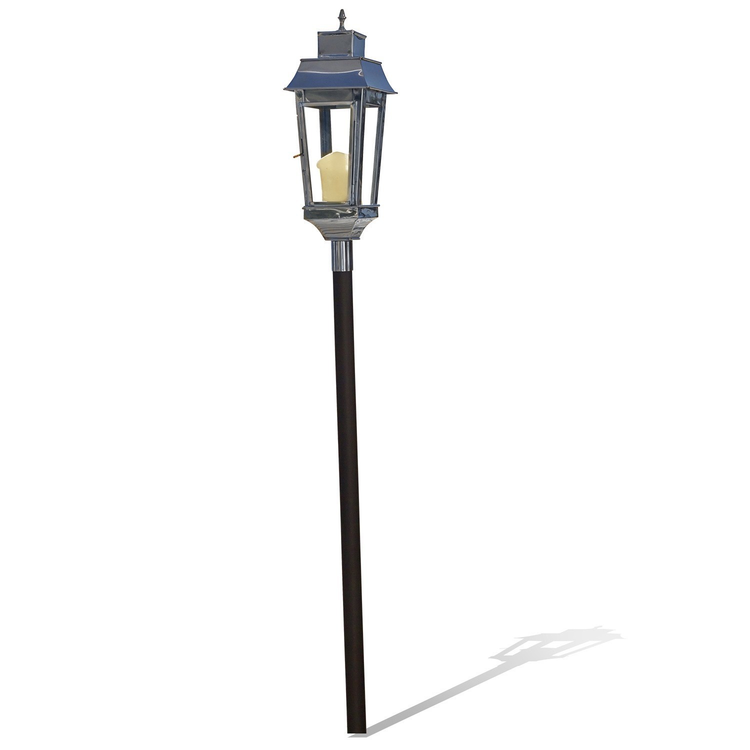 Farol Fenella Farol de jardín de metal negro y plateado con soporte para vela, decoración exterior elegante