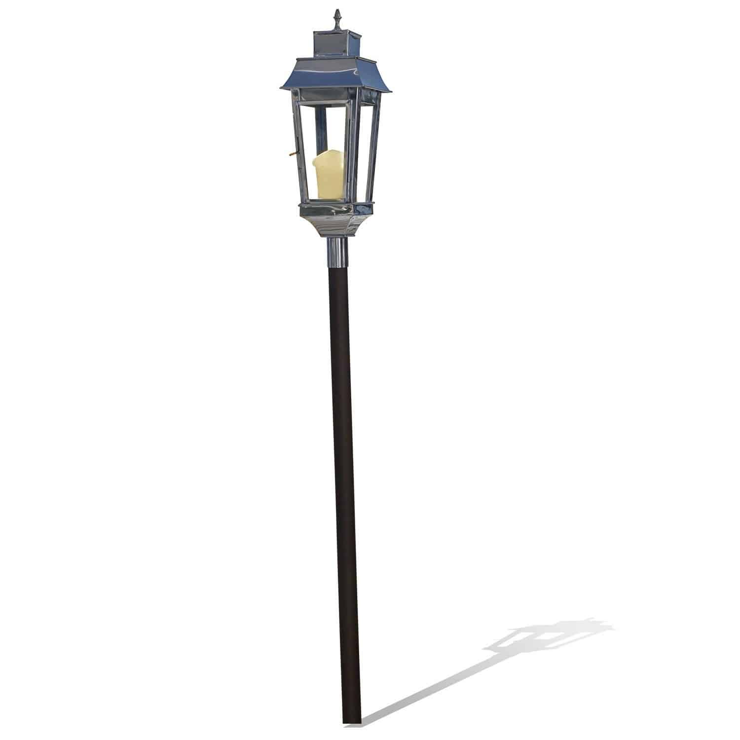 Farol Fenella Farol de jardín de metal negro y plateado con soporte para vela, decoración exterior elegante