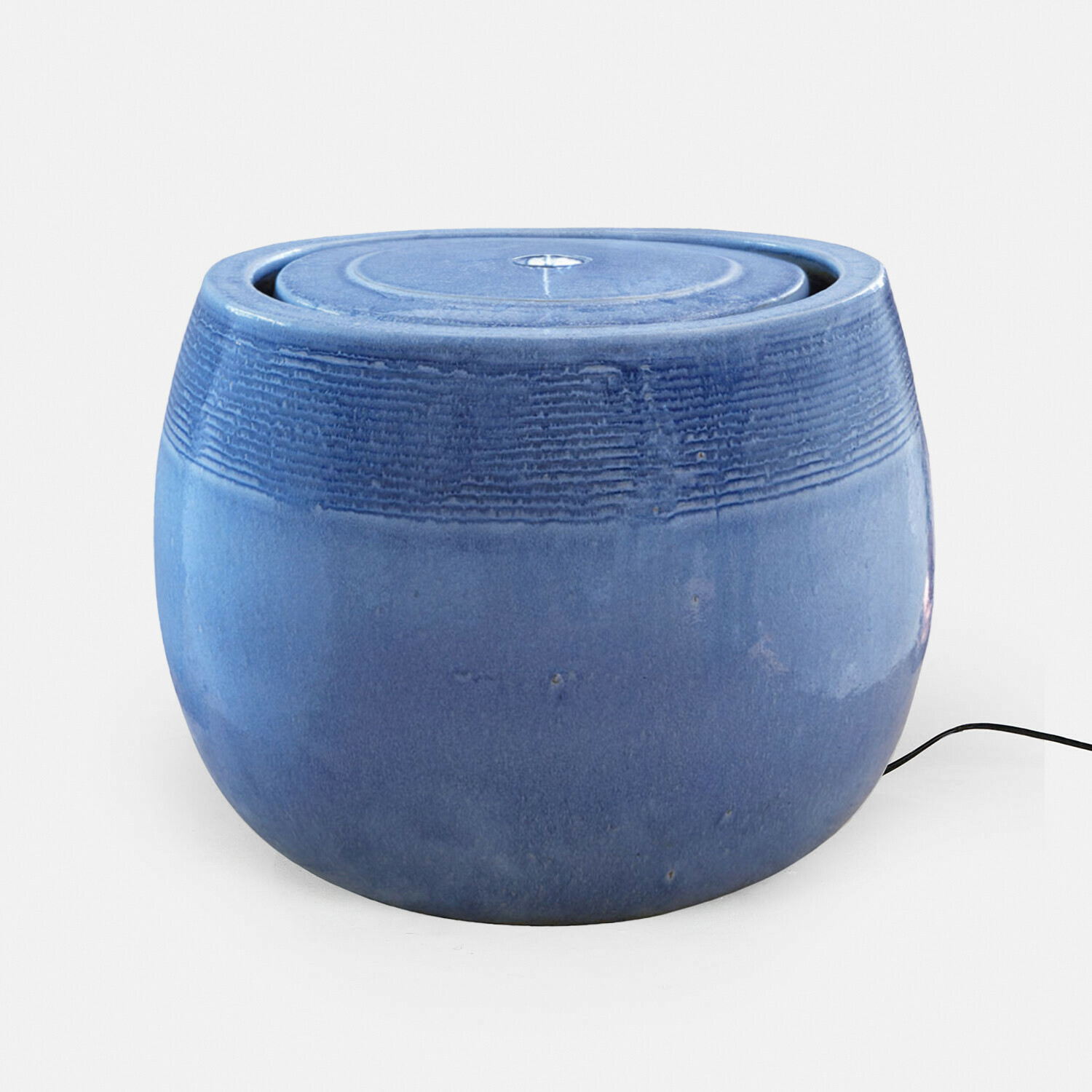 azul claro Fuente de cerámica azul Seravia con textura fina, ideal para decoración de jardín y hogar