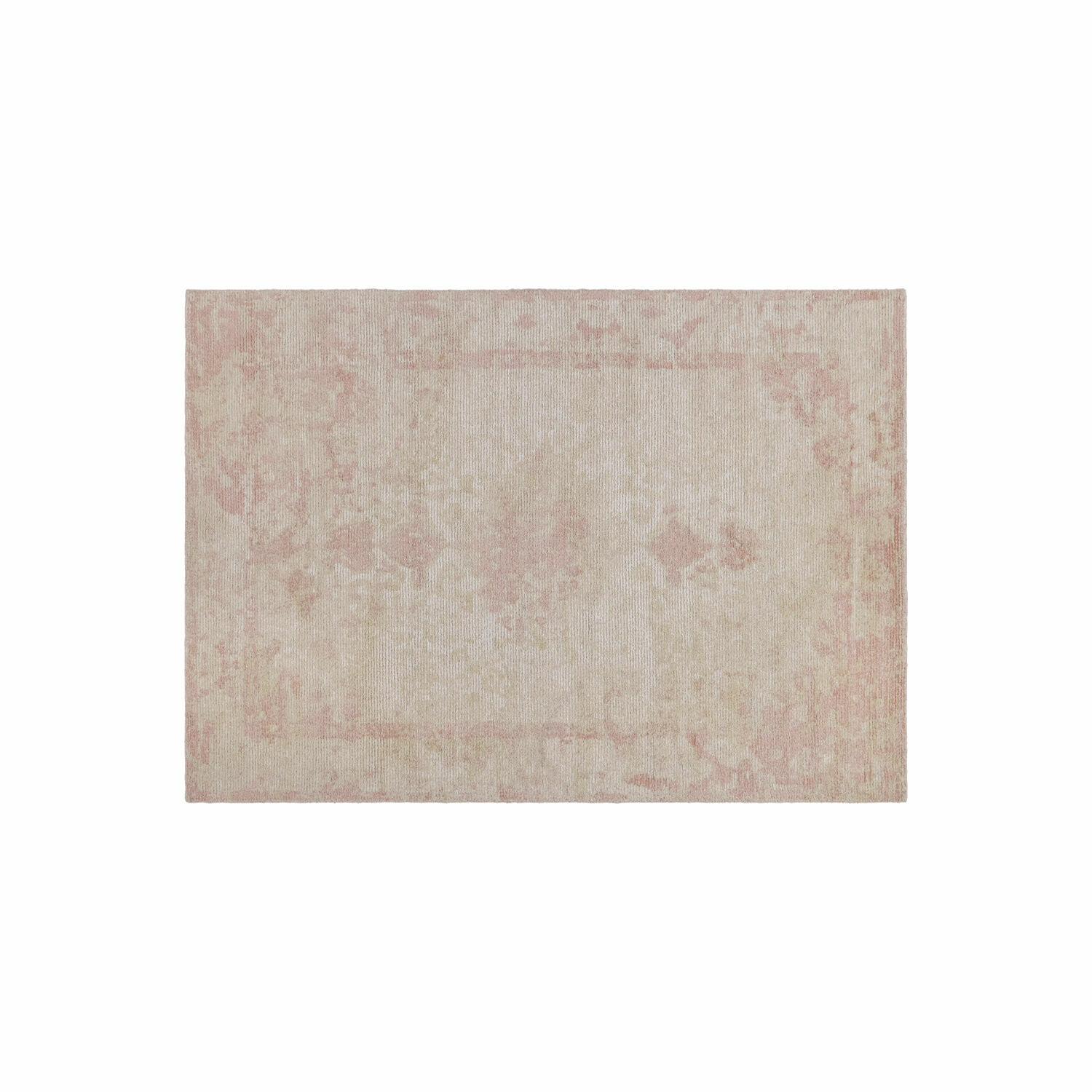 Alfombra Zilevax Alfombra en tonos pastel rosa y beige con diseño sutil, material suave para decoración