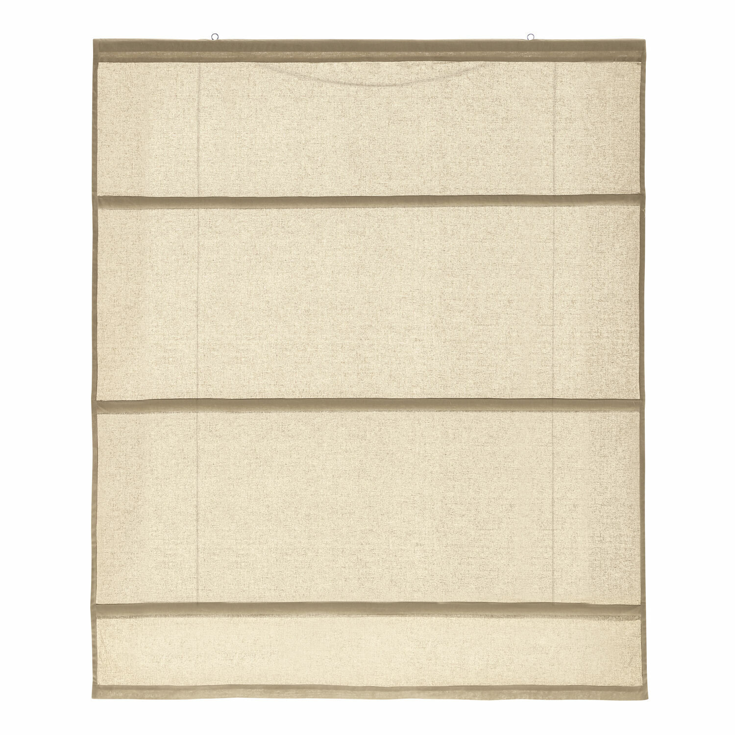 lino Estor plegable Fides de lino beige, protección decorativa y funcional para ventanas