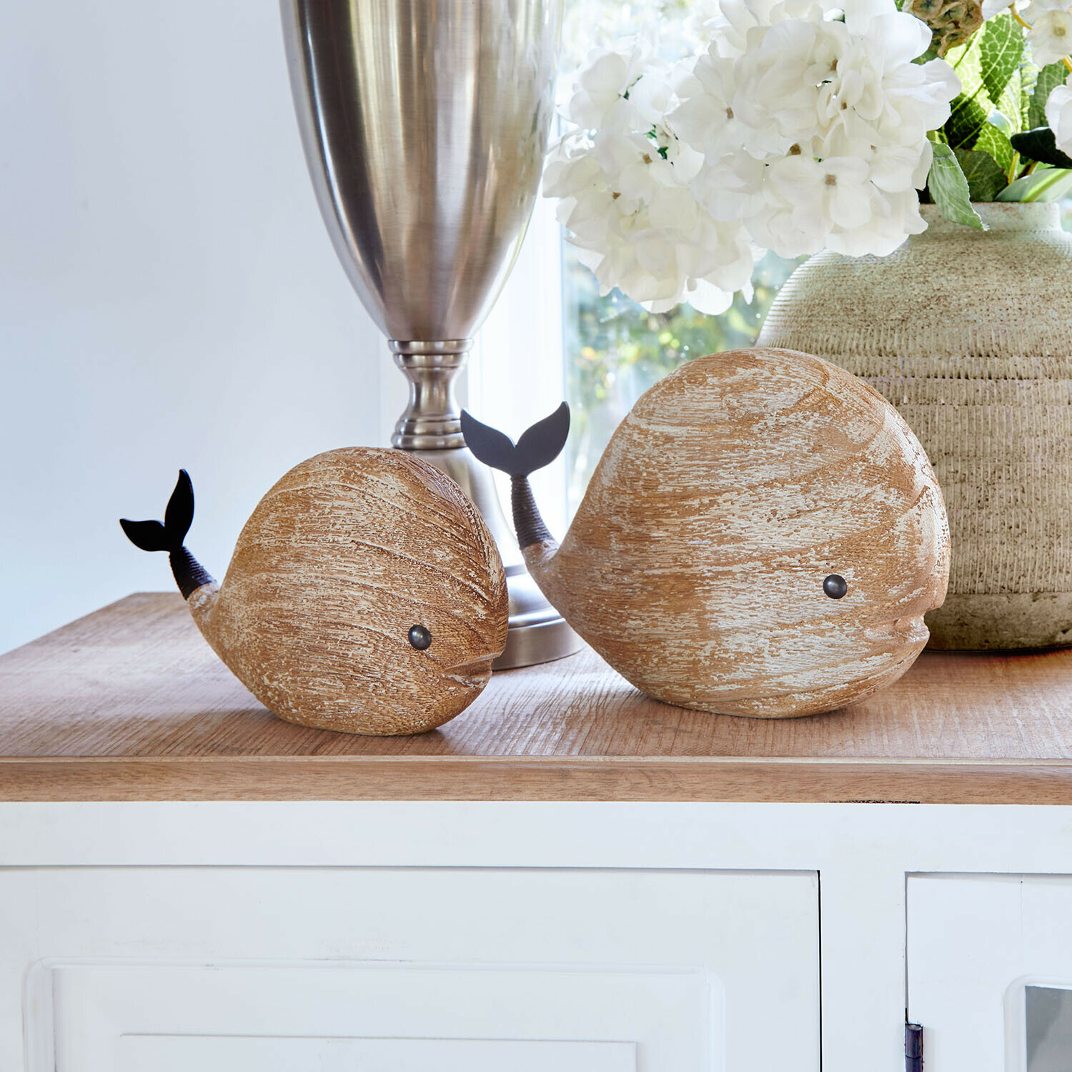 Set de 2 ballenas decorativas Brisdon