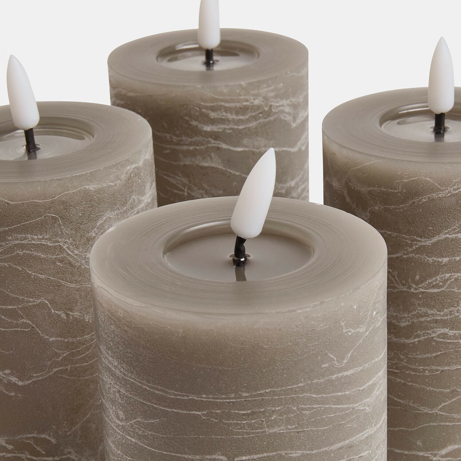 Set de 4 velas LED cilíndricas Rimfalla