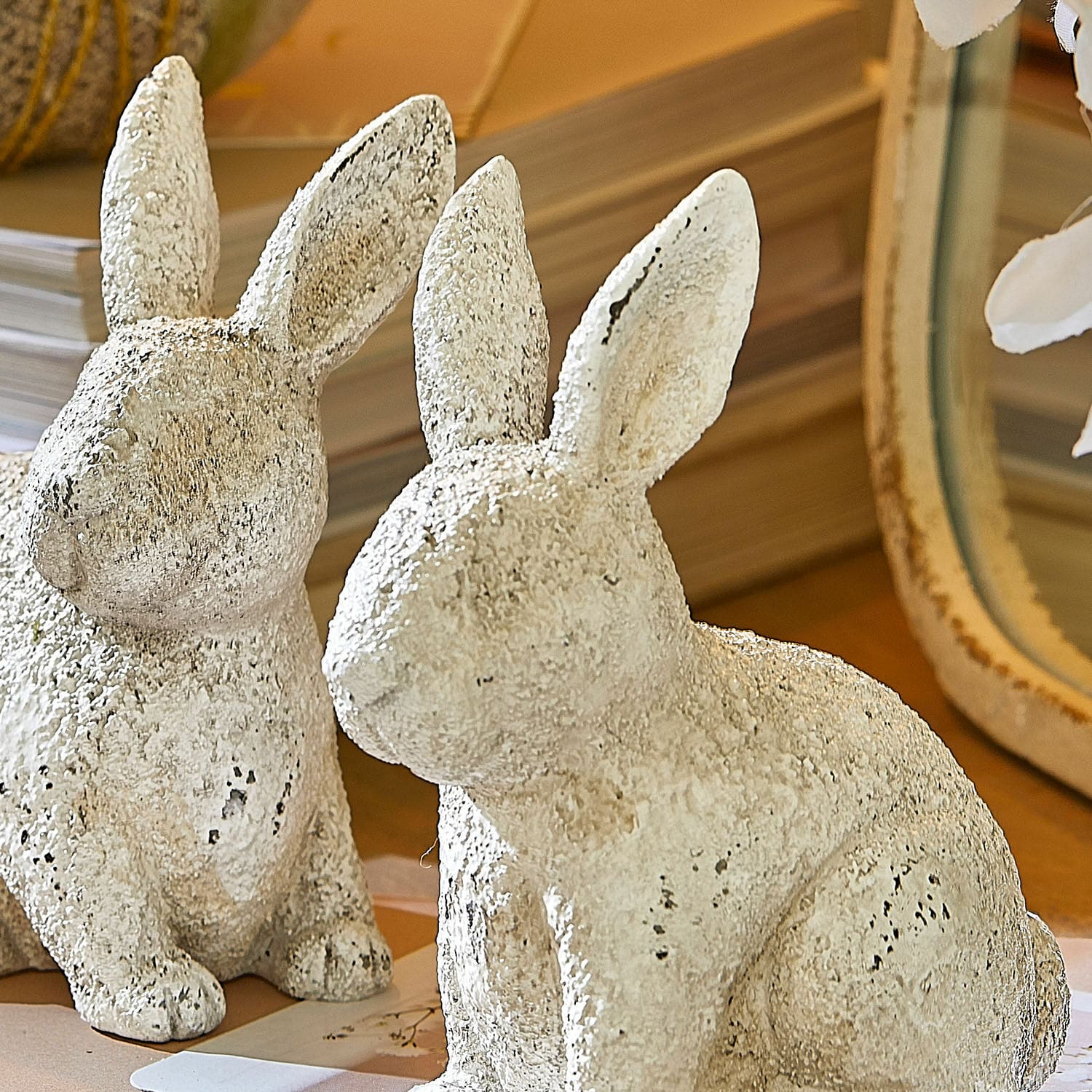 Set de 2 conejos decorativos Samirah