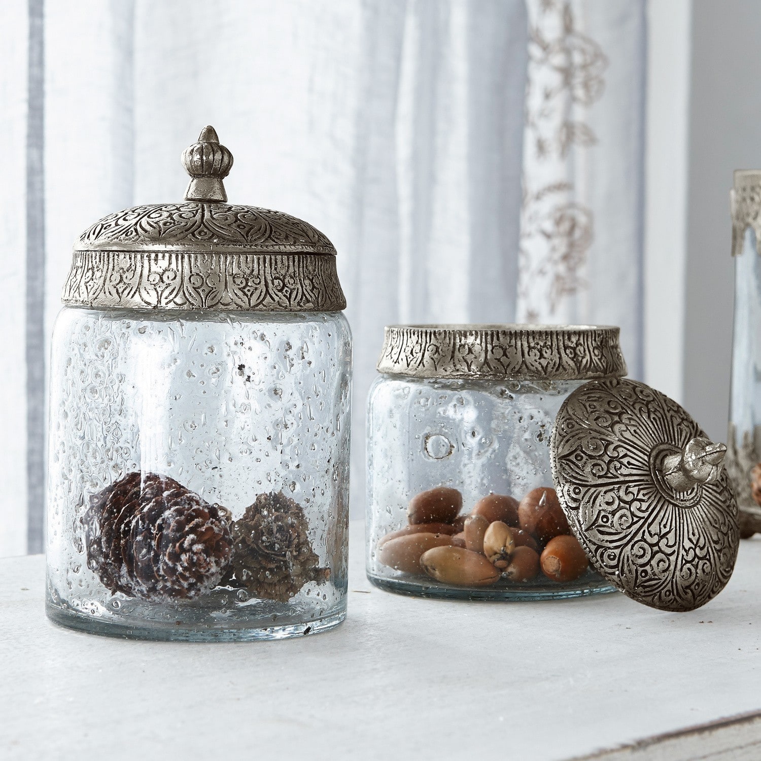 Set de 2 tarros de cristal Laurnena