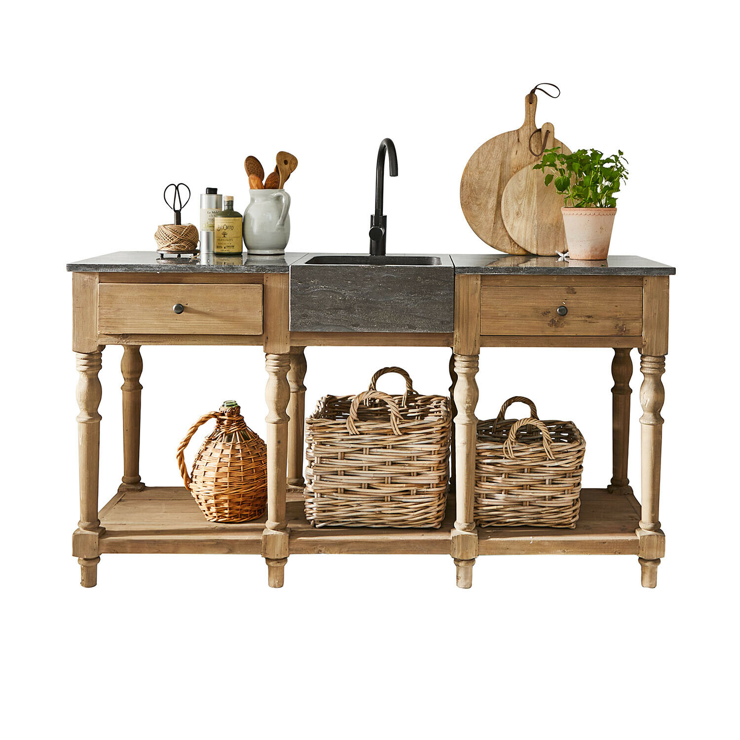 Mueble de cocina con fregadero Bergenfield