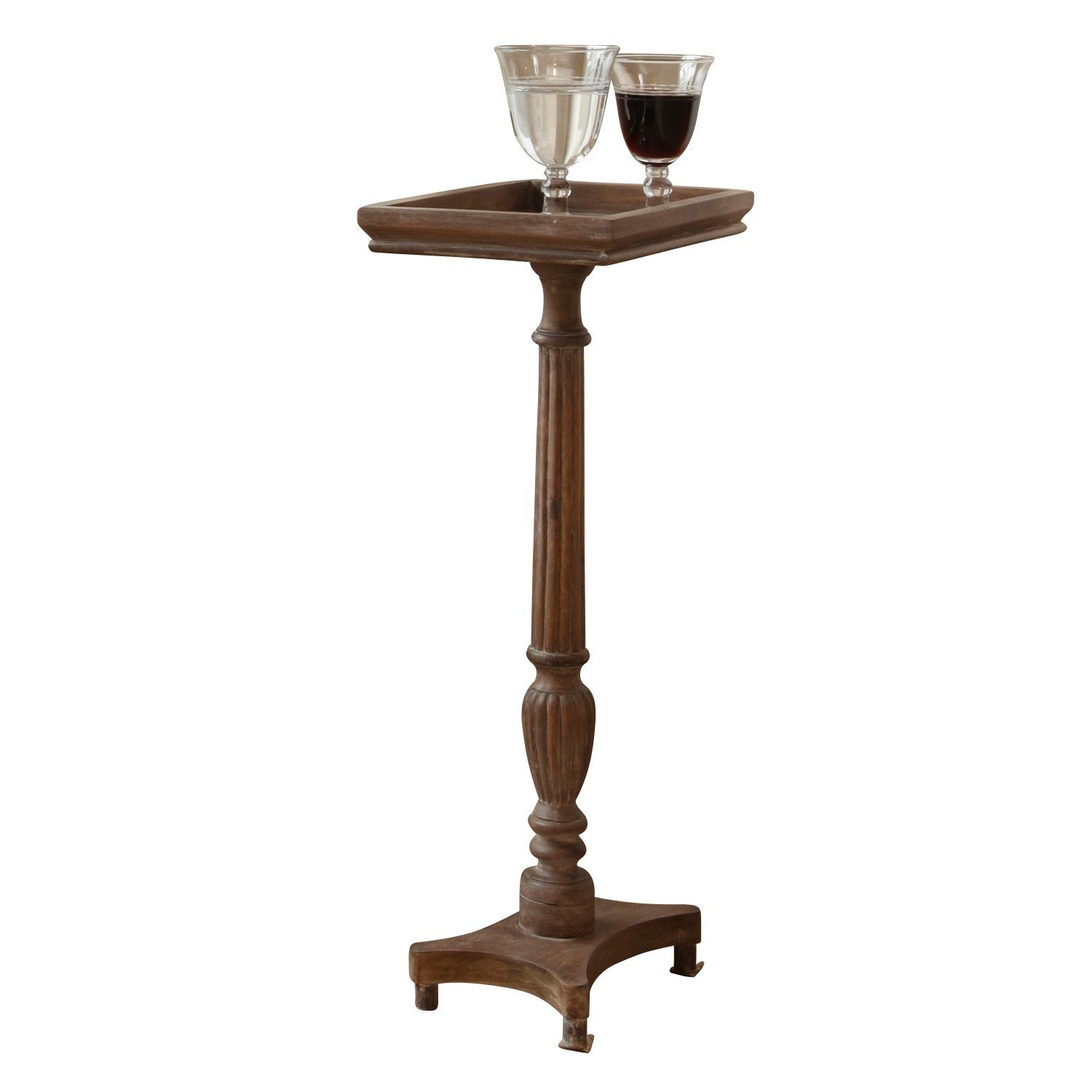 marrón envejecido Mesa auxiliar Caren de madera en color marrón antiguo, ideal para salón y decoración interior
