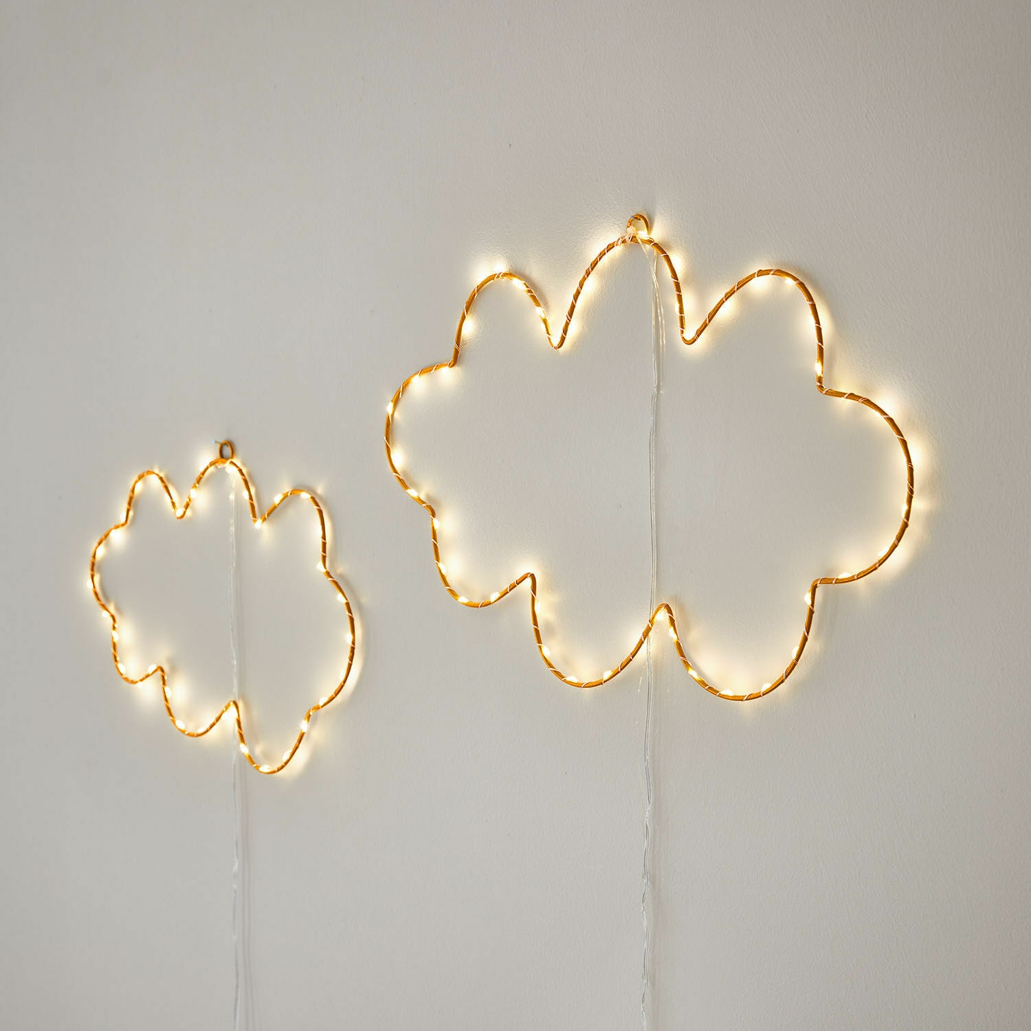 Set de 2 objetos decorativos con LED Elenar