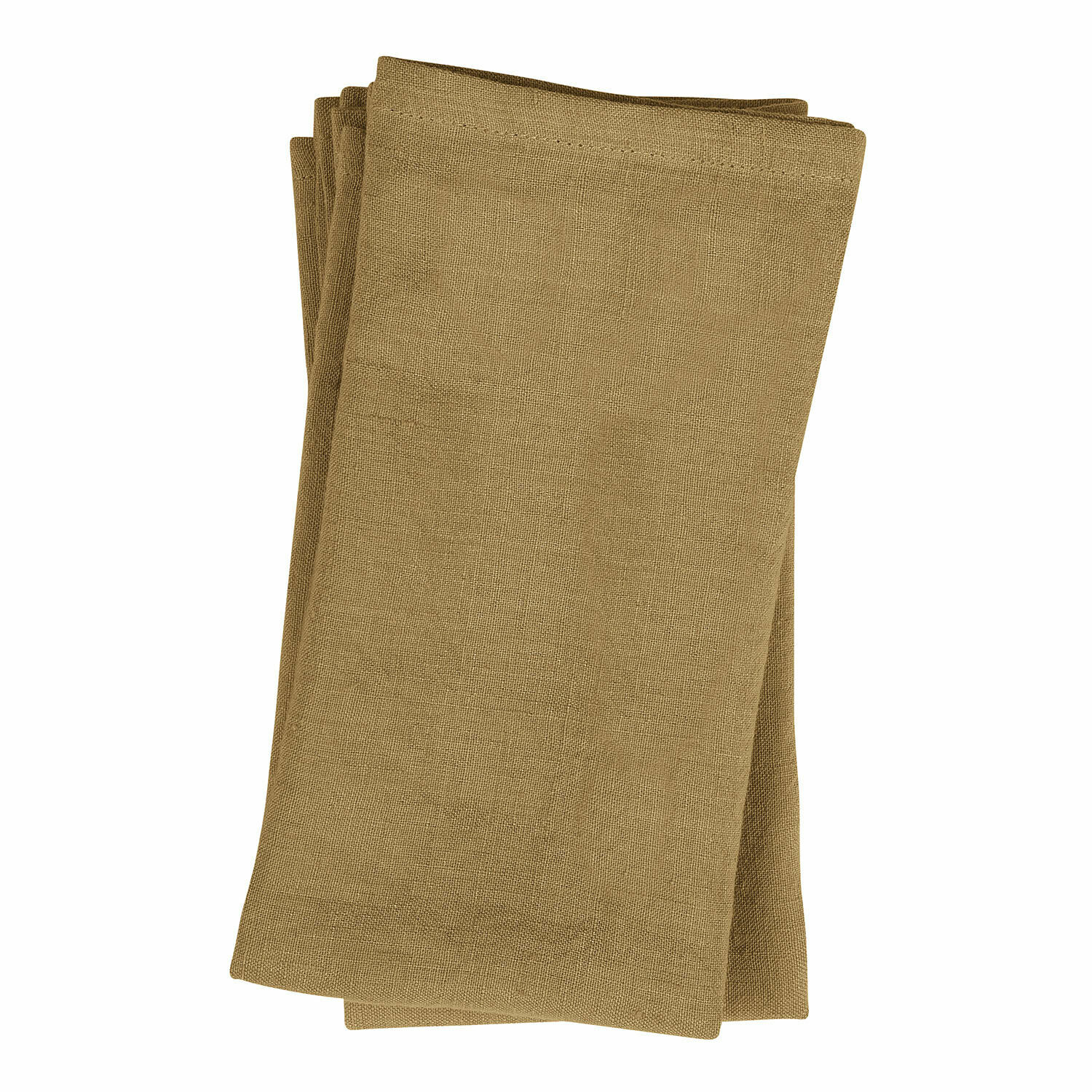 Set de 4 servilletas de lino marrón Ghis, perfectas para decoración de mesa y ambiente interior