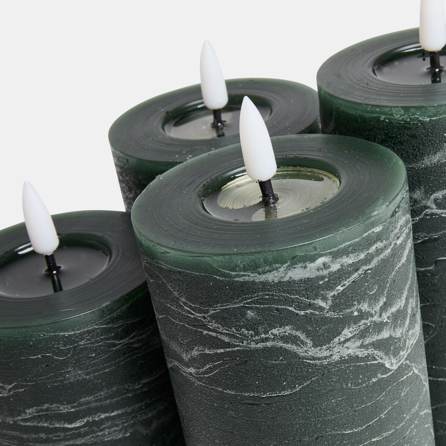 Set de 4 velas LED tipo pilar Ljusvik