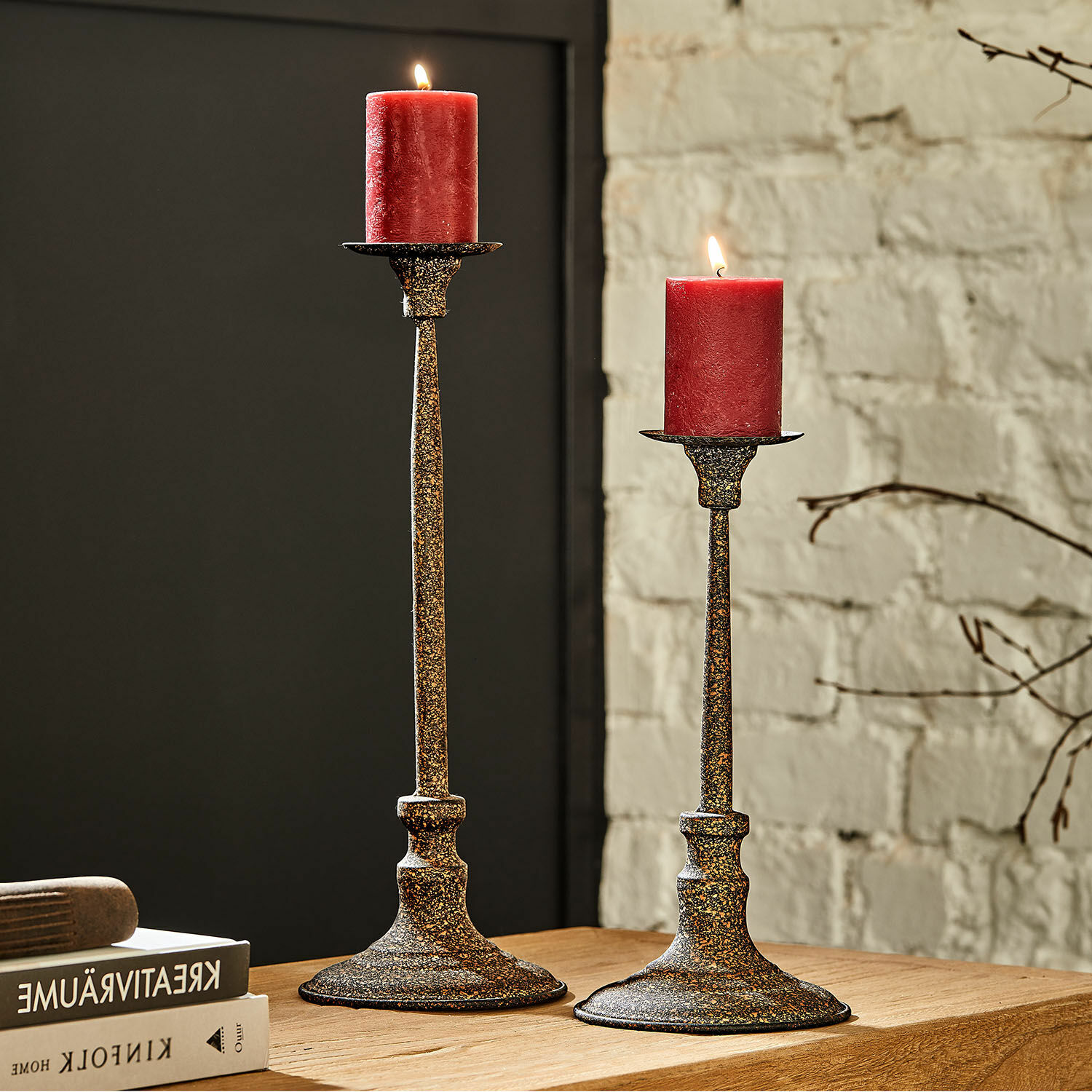 Set de 2 candeleros Avarin