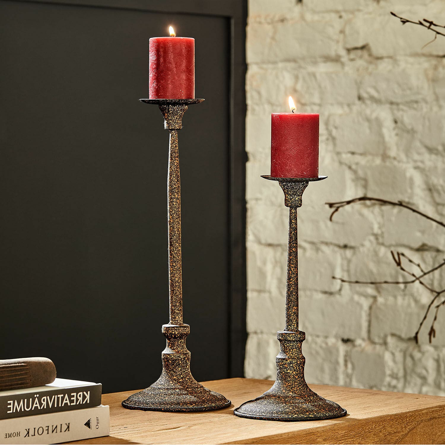 Set de 2 candeleros Avarin