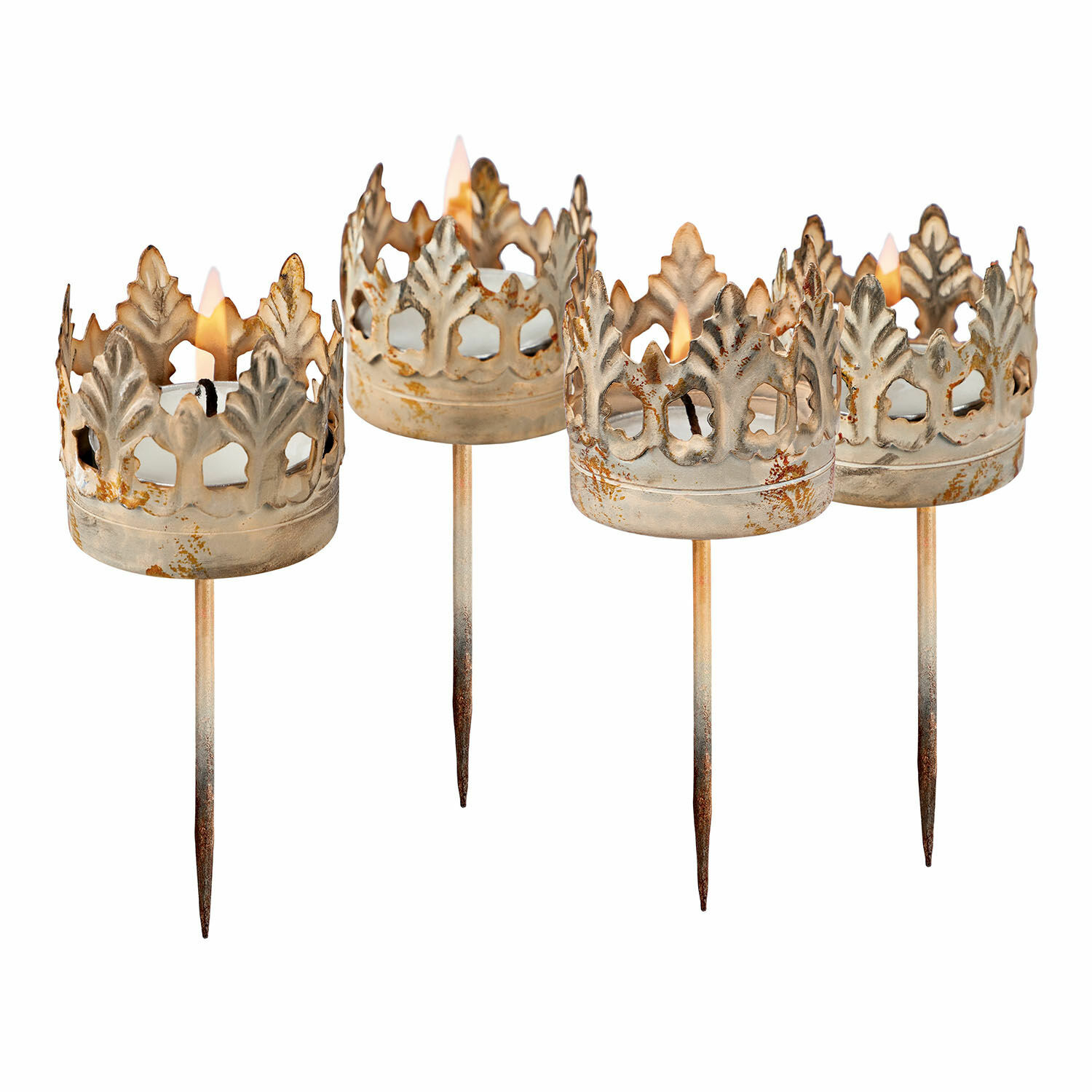 Set de 4 portavelas para clavar Groisy