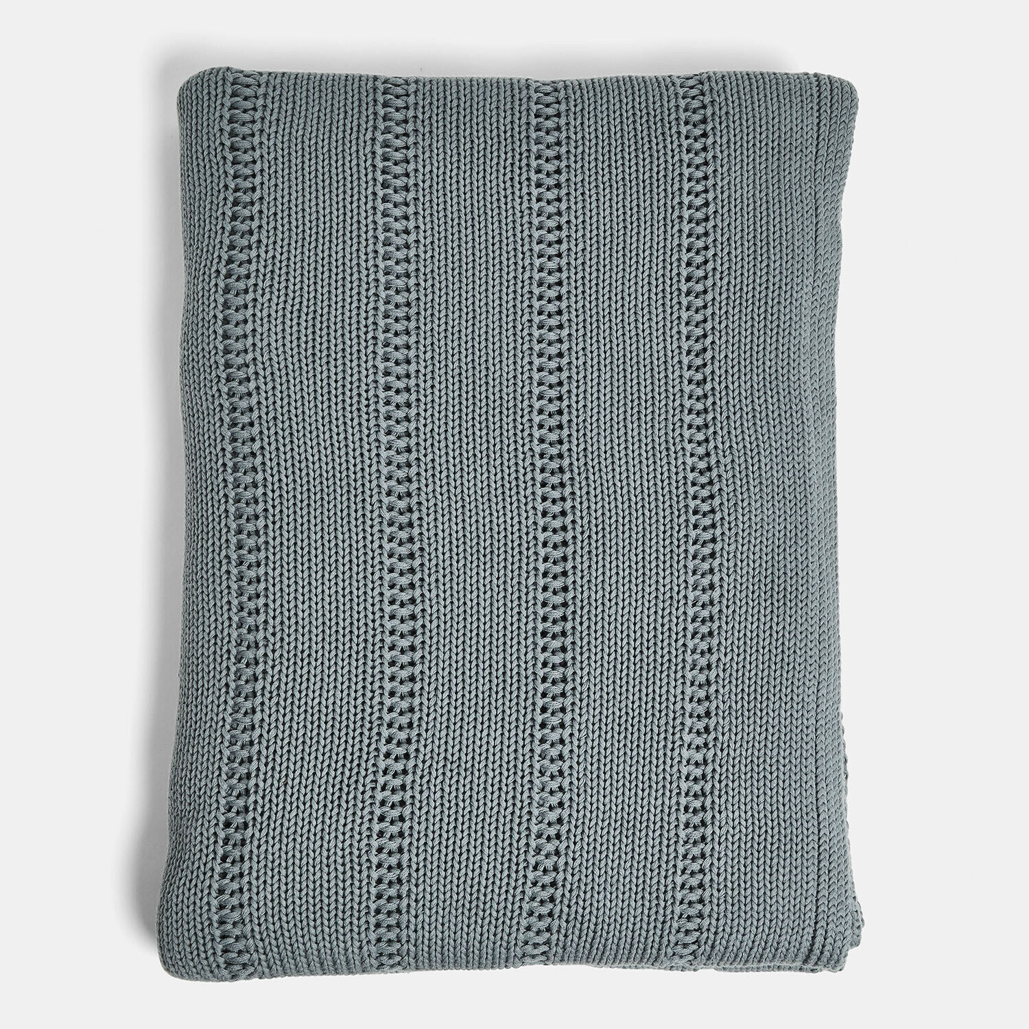 Plaid Lémeré Manta de algodón azul claro tejida con patrón decorativo, suave y perfecta para salón y dormitorio