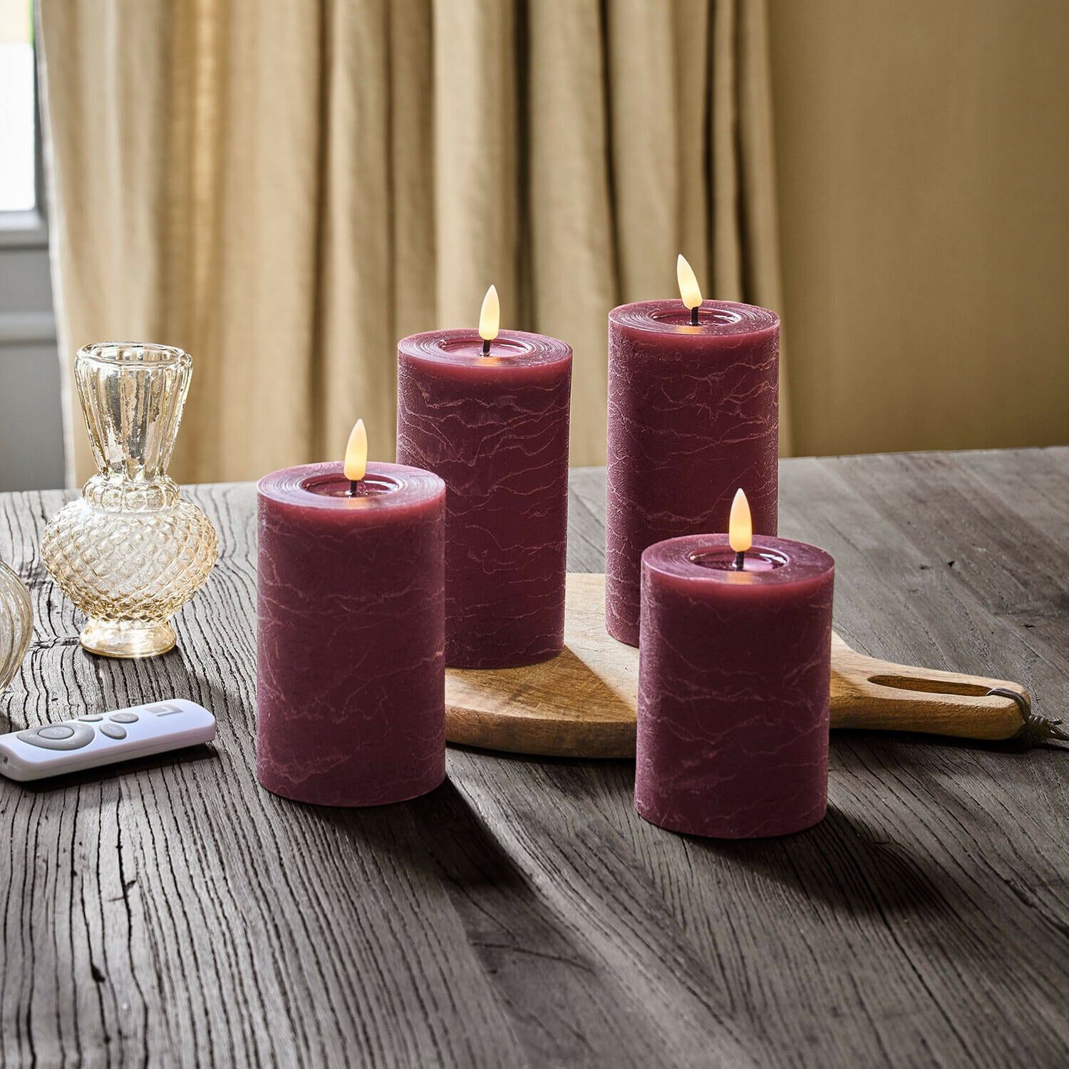 Set de 4 velas LED tipo pilar Ljusvik Set de 4 velas LED tipo pilar Ljusvik