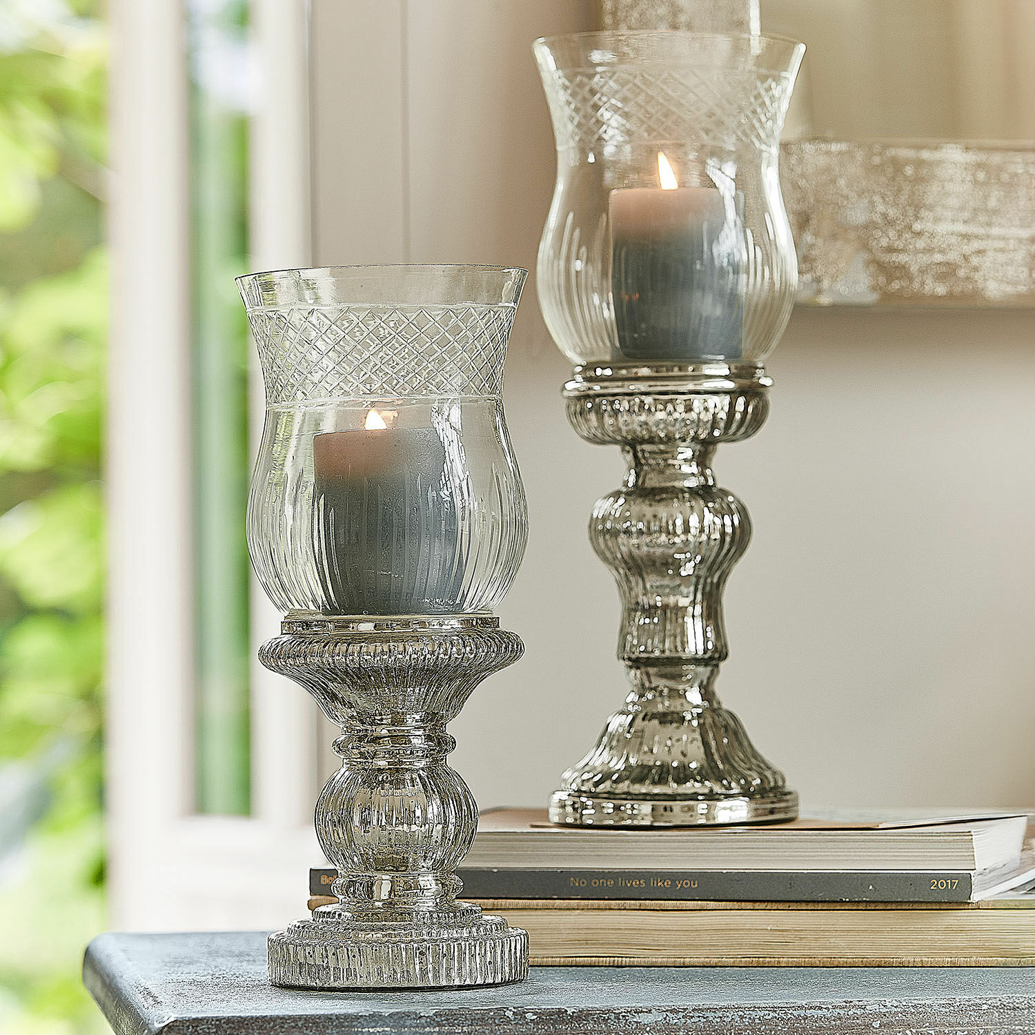 Set de 2 candeleros Luisant